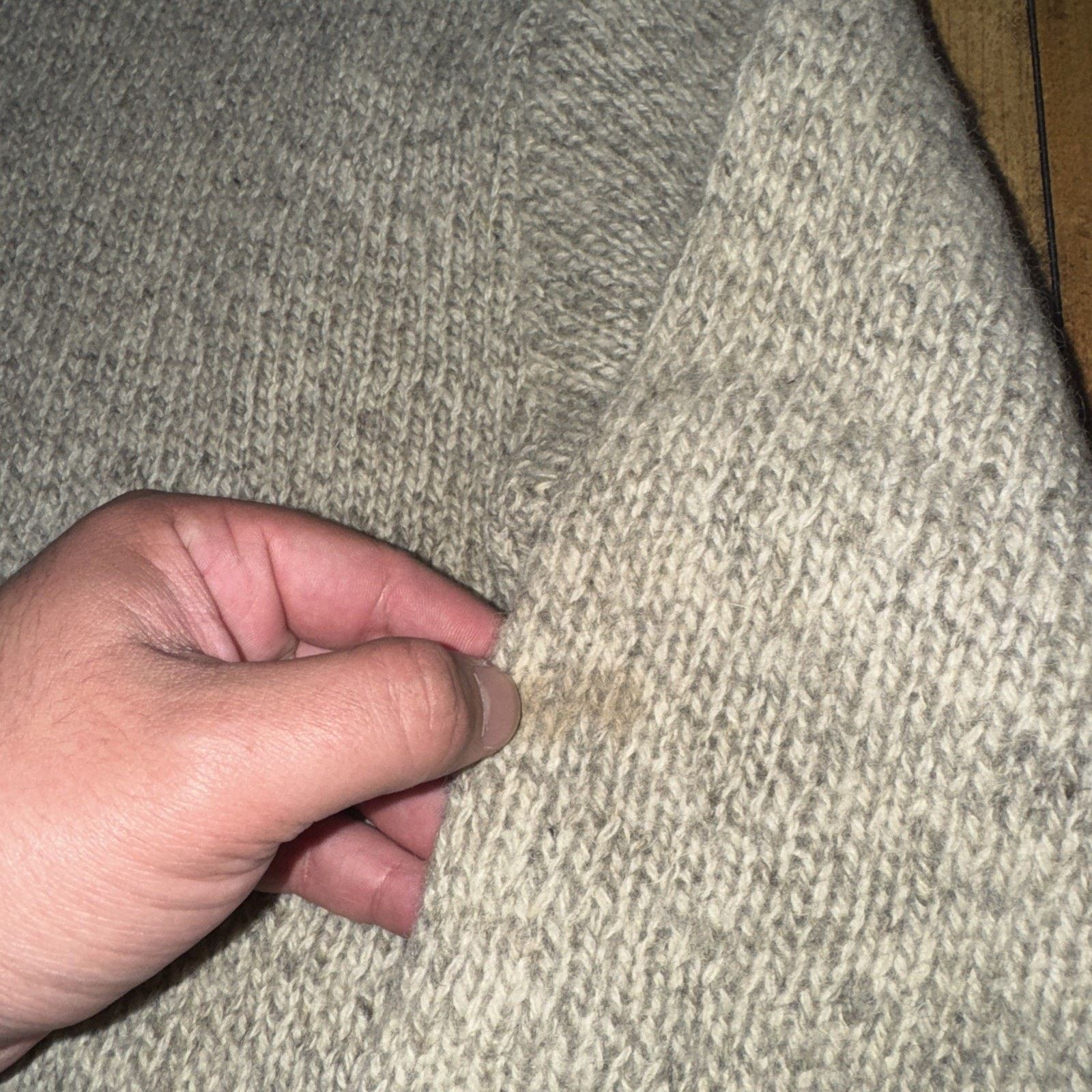 Eddie Bauer × Vintage Eddie Bauer Wool Sweatshirt Tan Large Tall 21x28 Made In USA Size US L / EU 52-54 / 3 - 5 Thumbnail