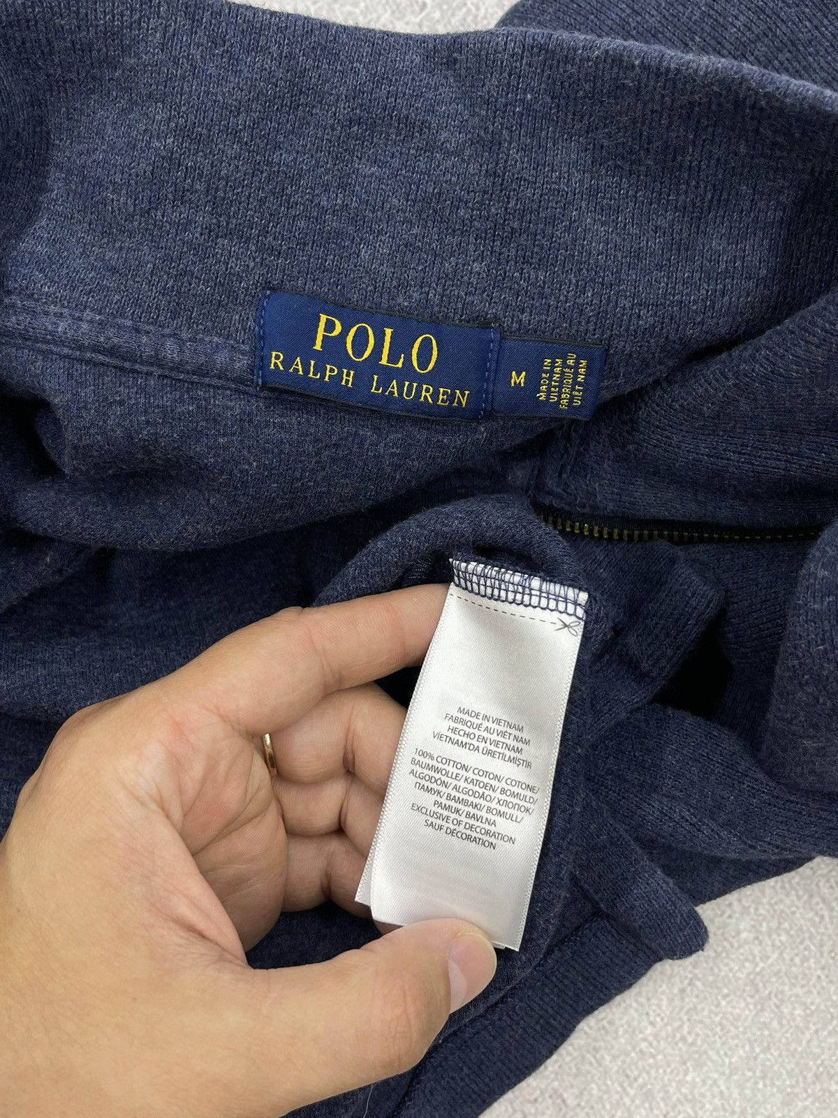 Polo Ralph Lauren Mens Polo Ralph Lauren 1/4 Half Zip Sweater Blue Rugby Y2K Size US M / EU 48-50 / 2 - 7 Thumbnail
