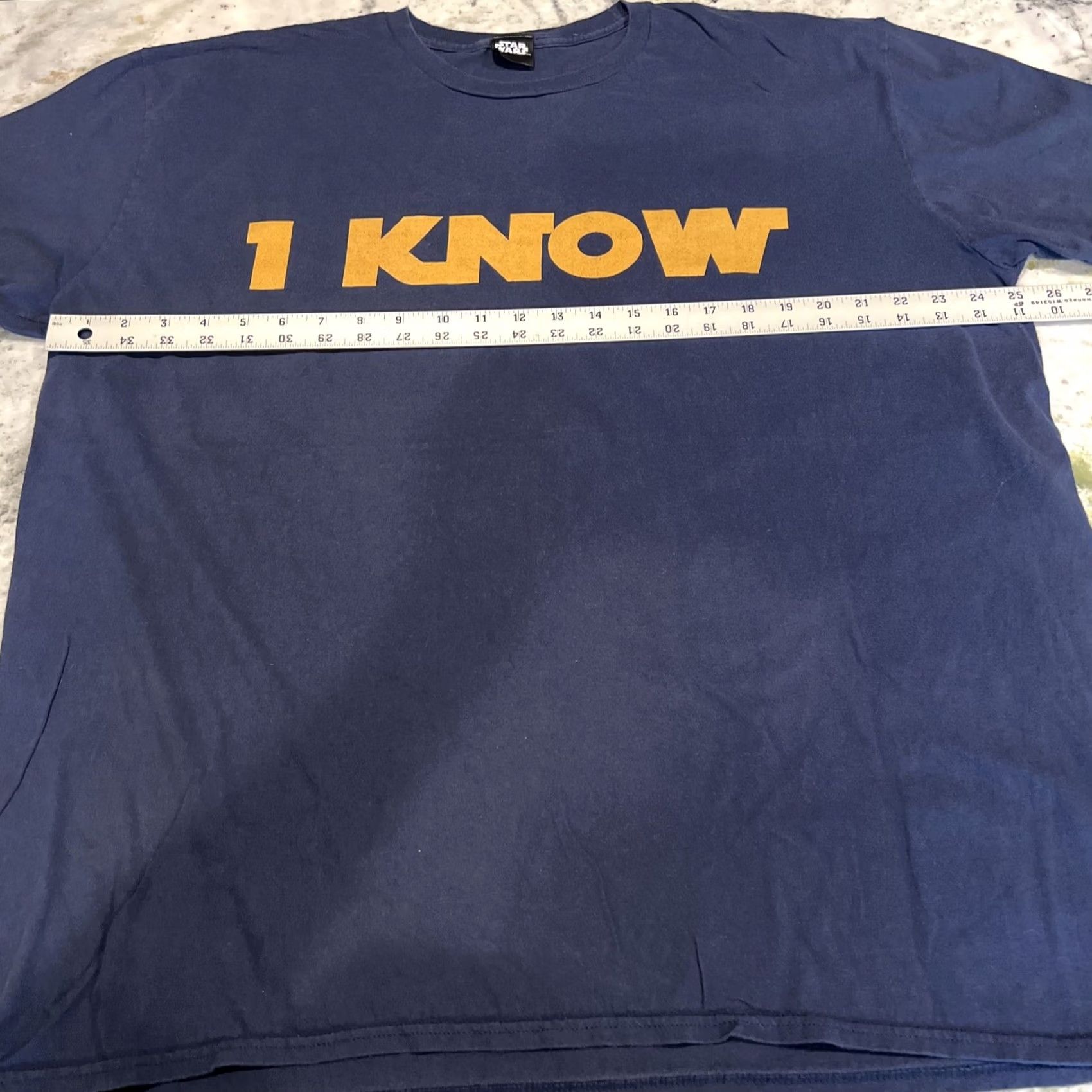 Vintage Vintage Star Wars T Shirt Men XL Hans Solo I KNOW Lucas Film Blue Gold Size US L / EU 52-54 / 3 - 5 Thumbnail