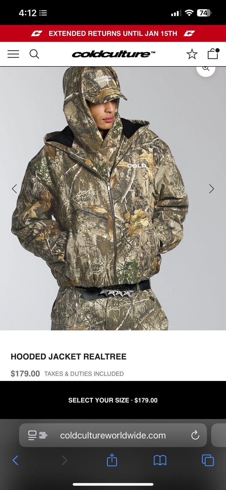 Realtree Cold culture HOODED JACKET REALTREE Size US L / EU 52-54 / 3 - 1 Thumbnail
