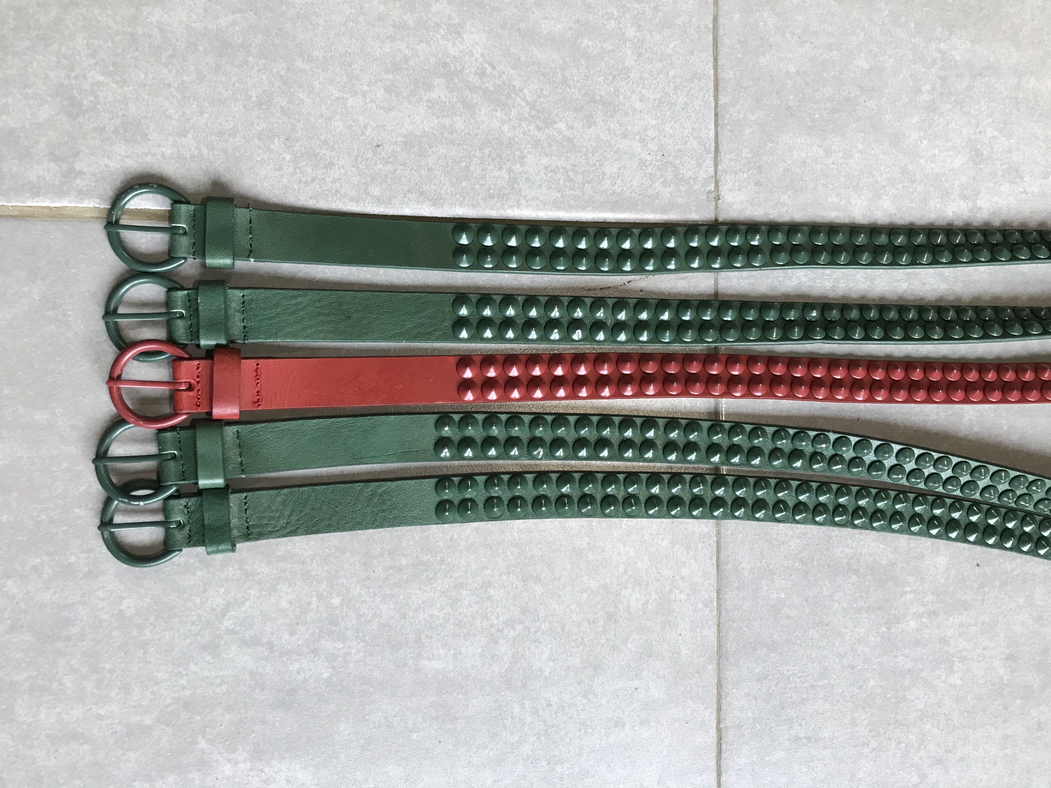 Japanese Brand Leather studded belt Size ONE SIZE - 4 Thumbnail