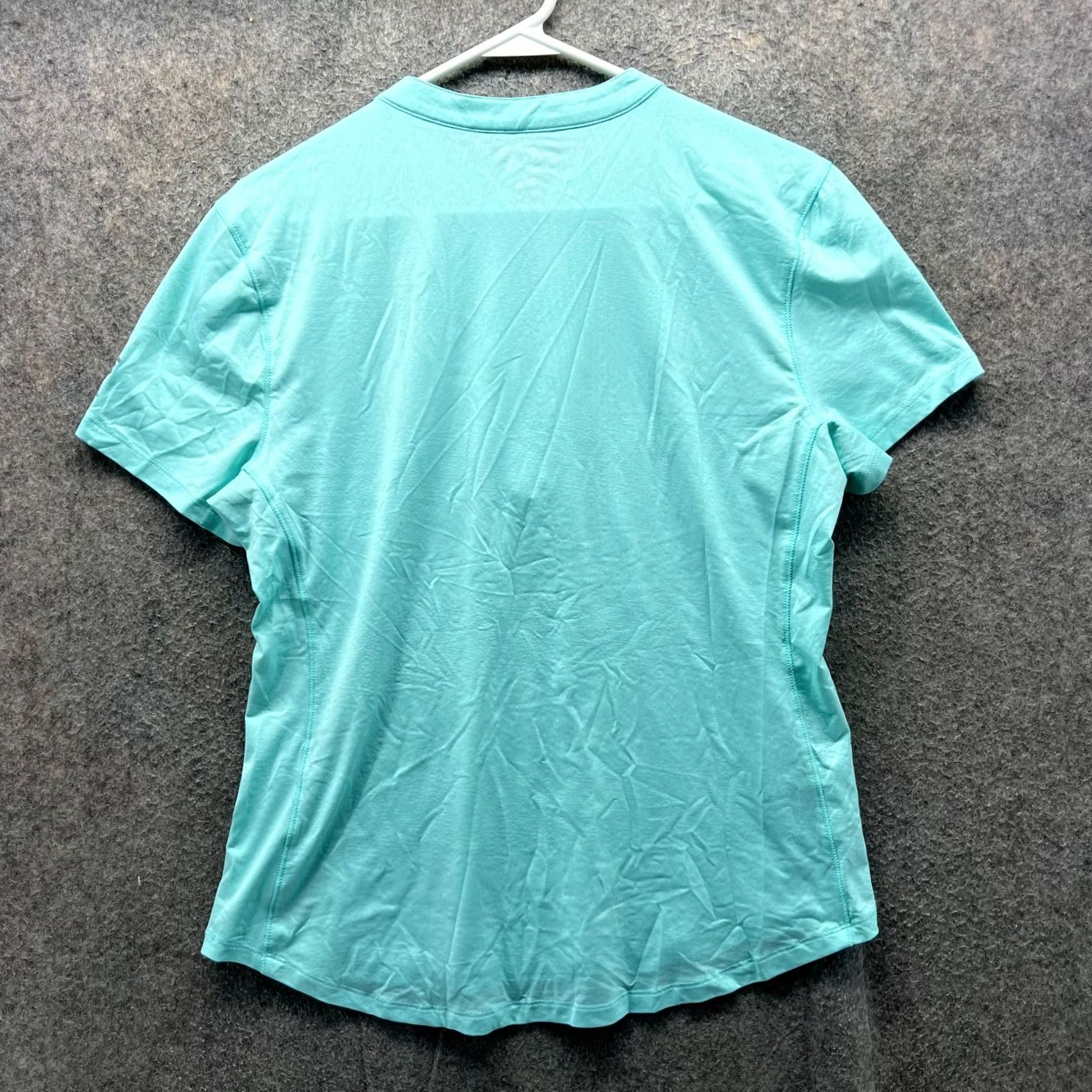 Vintage Reel Legends Shirt Women L Teal 1/4 Zip Short Sleeve Performance Activewear Fishing Decade? Size L / US 10 / IT 46 - 2 Thumbnail