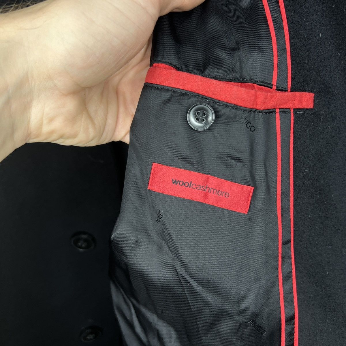 Designer × Hugo Boss Hugo Boss Wool Cashmere Long Coat Outerwear Jacket Size US L / EU 52-54 / 3 - 10 Thumbnail