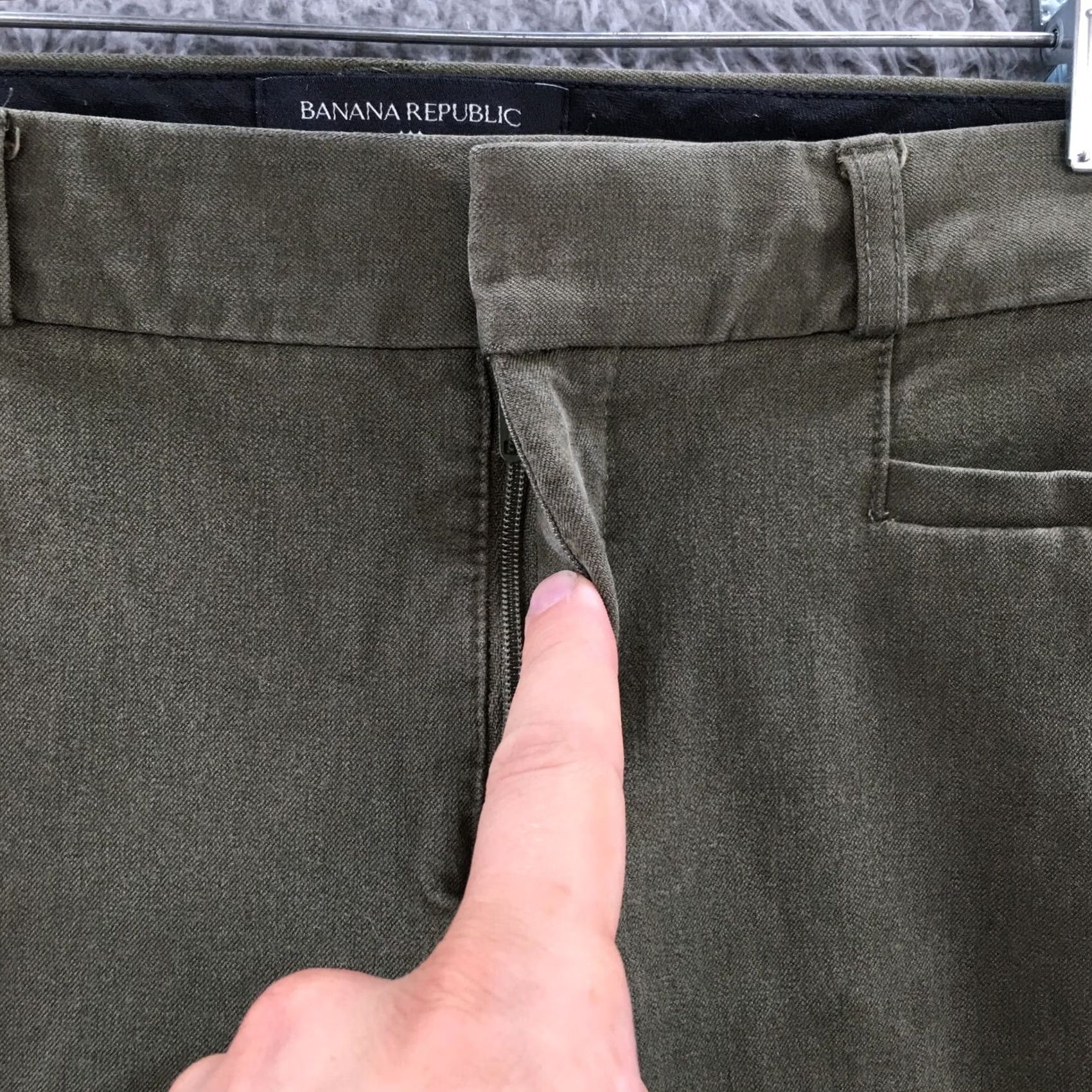 Banana Republic Banana Republic Sloan Chino Pants Womens 4 Green Low Rise Zip Fly Skinny Straight Leg Modern Classic Womens Size 27" / US 4 / IT 40 - 4 Thumbnail