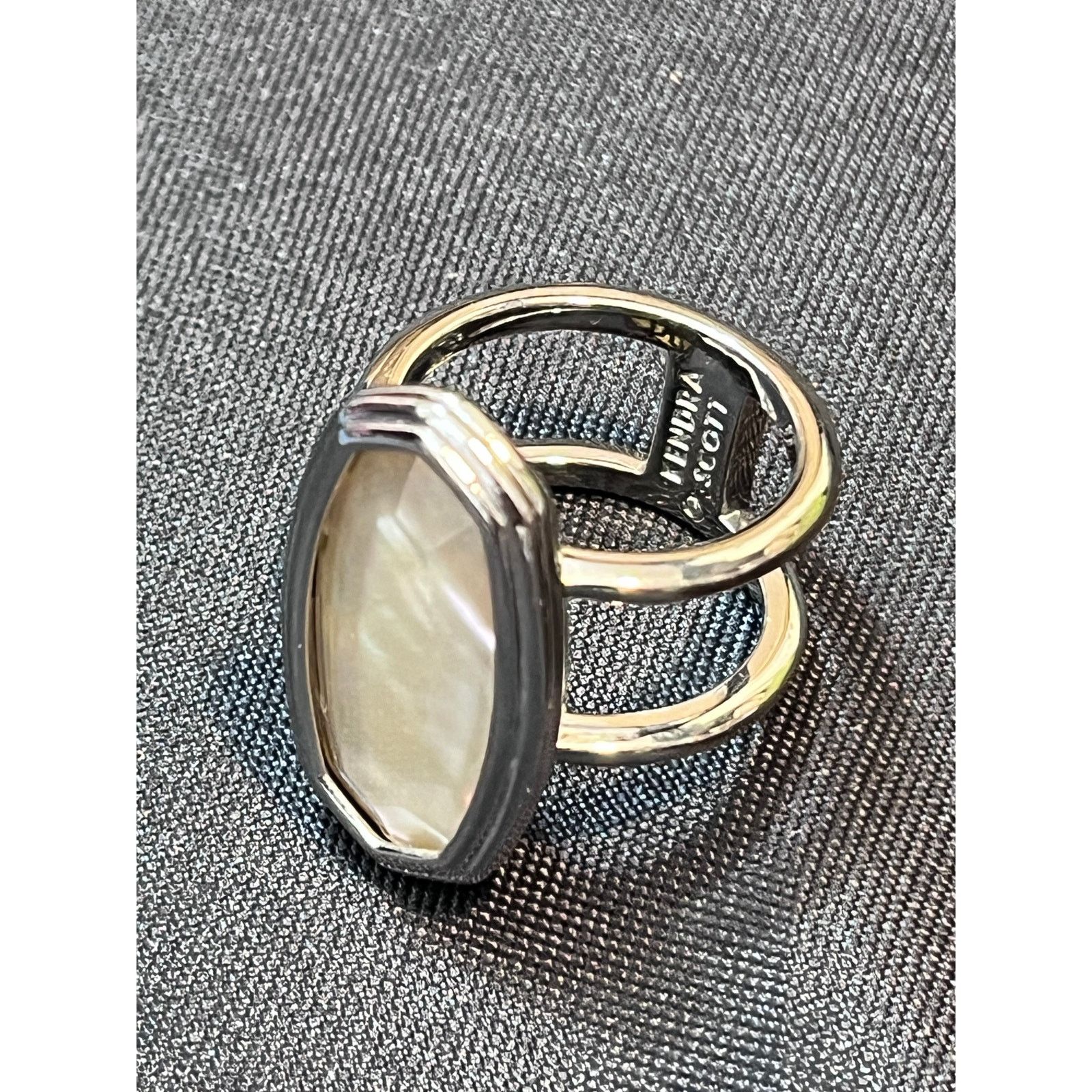 Kendra Scott Kendra Scott Elyse Ring Size 5.5 Silver Tone Double Band Size ONE SIZE - 2 Thumbnail