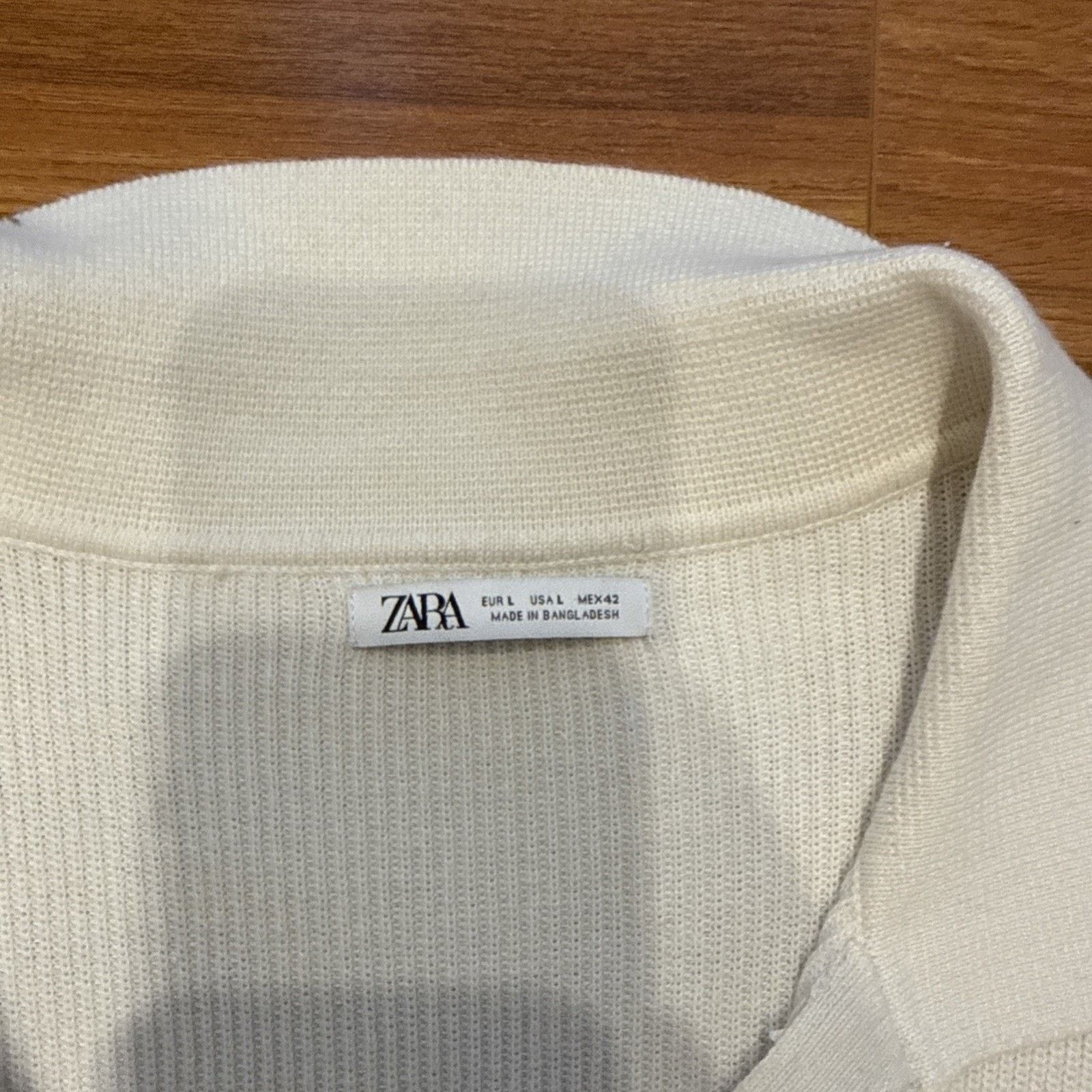 Zara Zara Men Size Large Quarter Zip Collar T-Shirt Size US L / EU 52-54 / 3 - 4 Thumbnail