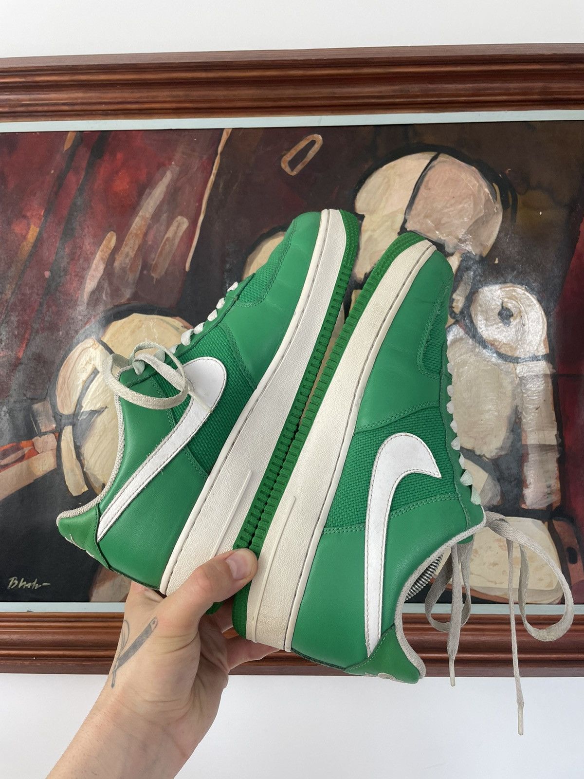 Nike Nike Air Force 1 Low AF1 Lucky Green Rare 🍀 Boston Celtics Size US 9.5 / EU 42-43 - 2 Thumbnail
