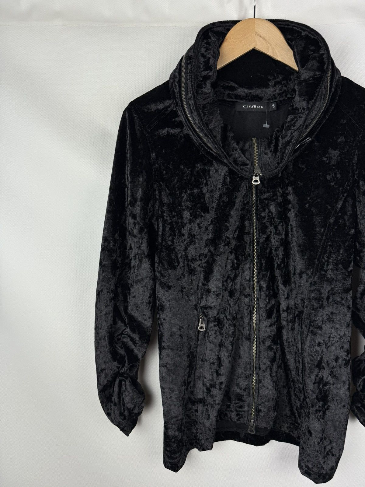 CIVARIZE × Japanese Brand Civarize Y2K Gothic Studded Velour Full Zip Track Top Jacket Size L / US 10 / IT 46 - 12 Thumbnail