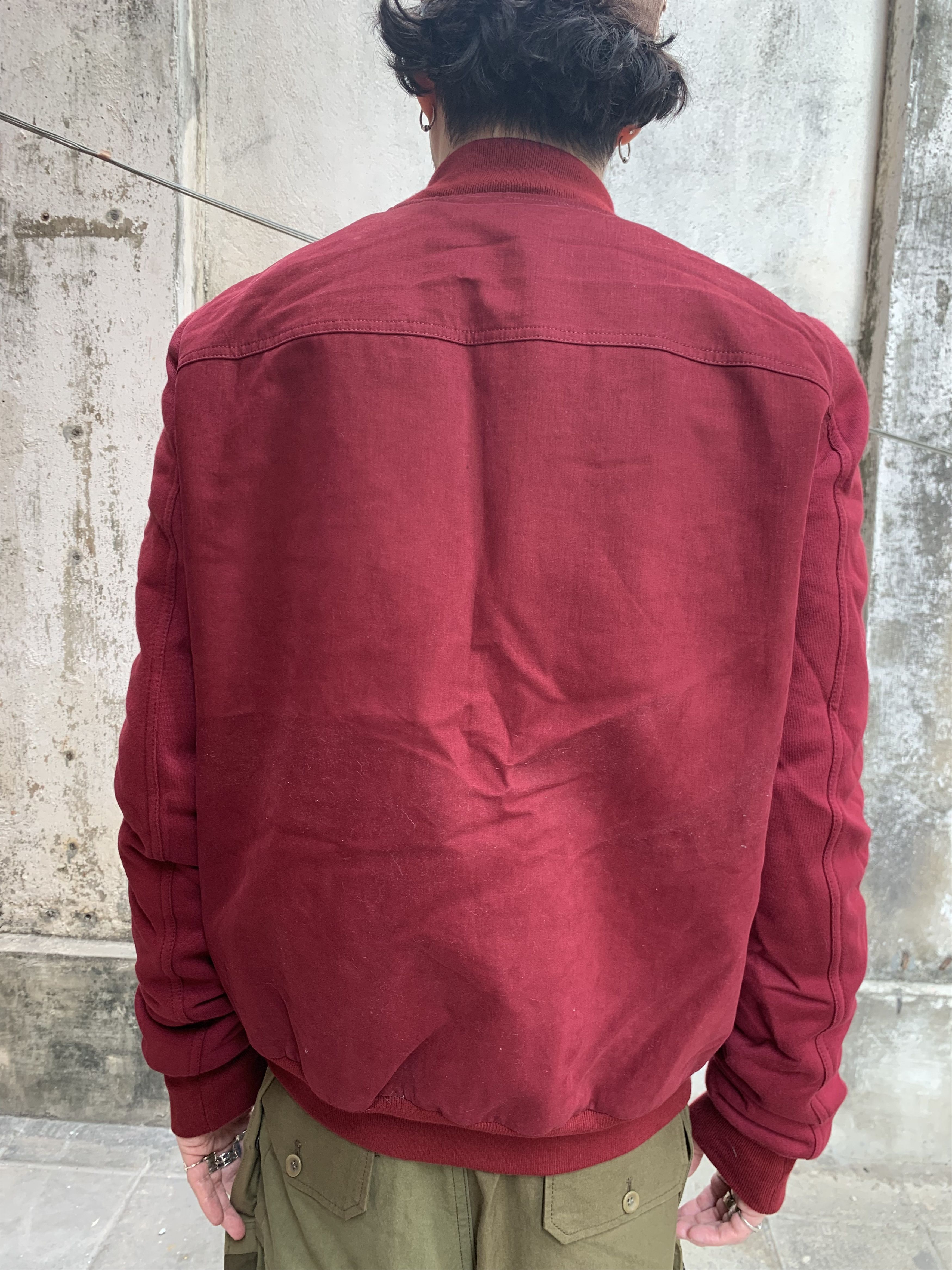 Rick Owens Drkshdw DRKSHDW by Rick Owens Burgundy Bomber Jacket Size US S / EU 44-46 / 1 - 2 Thumbnail