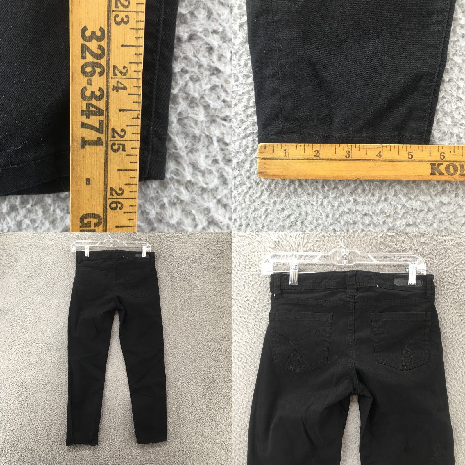 Calvin Klein Calvin Klein Jeans Skinny Crop Womens 2 Black Cotton Blend Zip Denim 5-Pocket Regular Size 28x25.5 Inseam 25.5 In Size 26" / US 2 / IT 38 - 8 Thumbnail