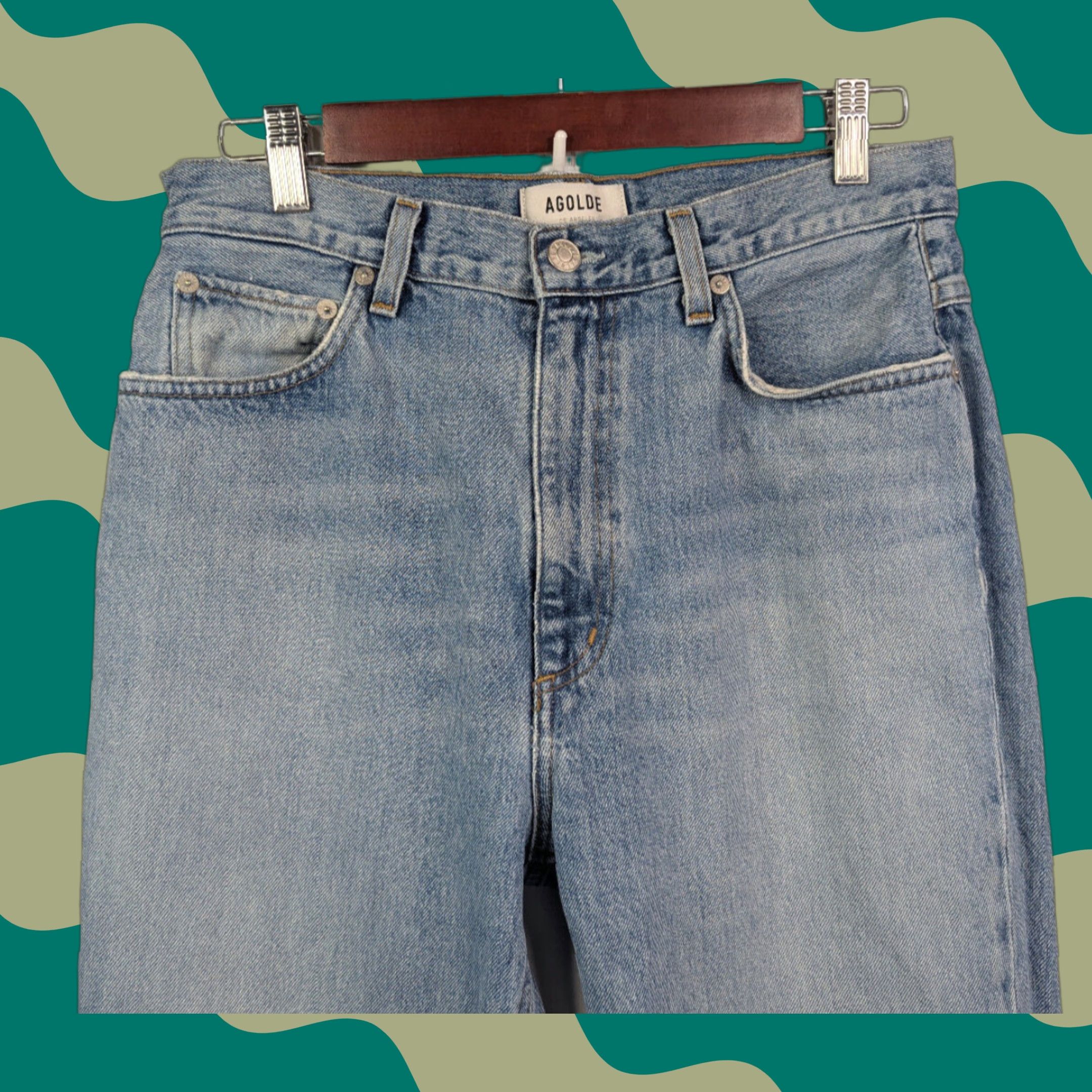 Agolde AGOLDE Jeans Womens 29 Blue Vintage Flare High Rise Organic Cotton Denim Size 29" - 1 Thumbnail