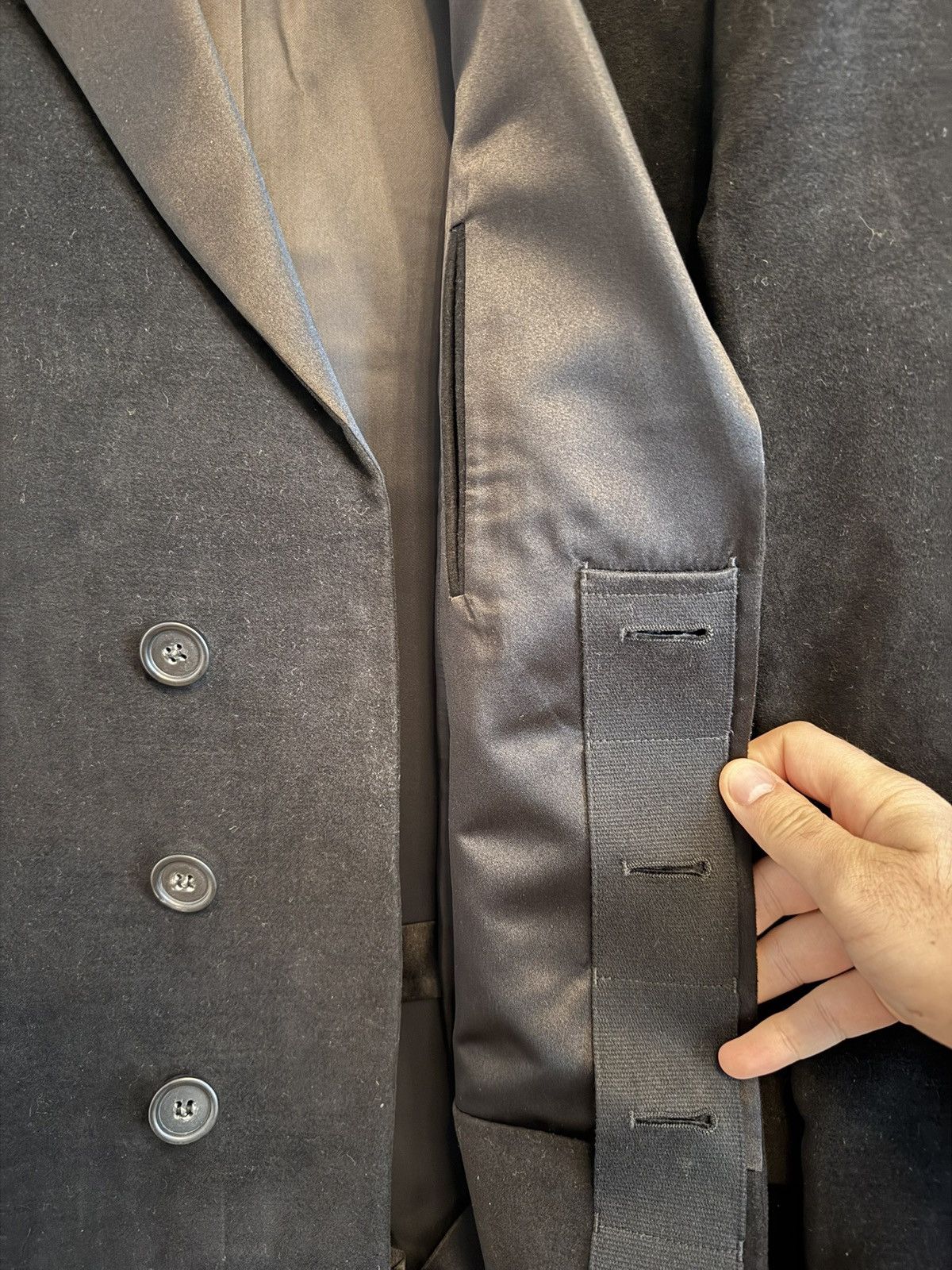 Helmut Lang NWOT Helmut Lang AW19 Black Moleskin Tuxedo Coat - 38 Size US M / EU 48-50 / 2 - 6 Thumbnail