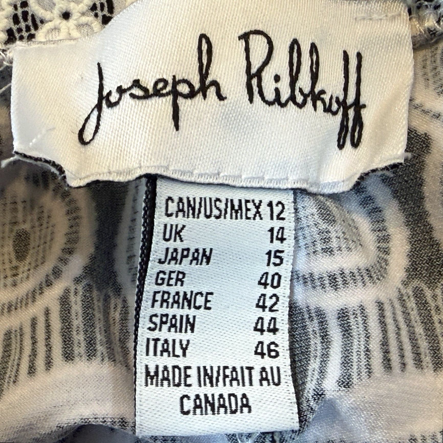 Joseph Ribkoff Joseph Ribkoff Blouse Pullover Top Womens Size 12 Black White Print Long Bell Sleeve Size XL / US 12-14 / IT 48-50 - 6 Thumbnail