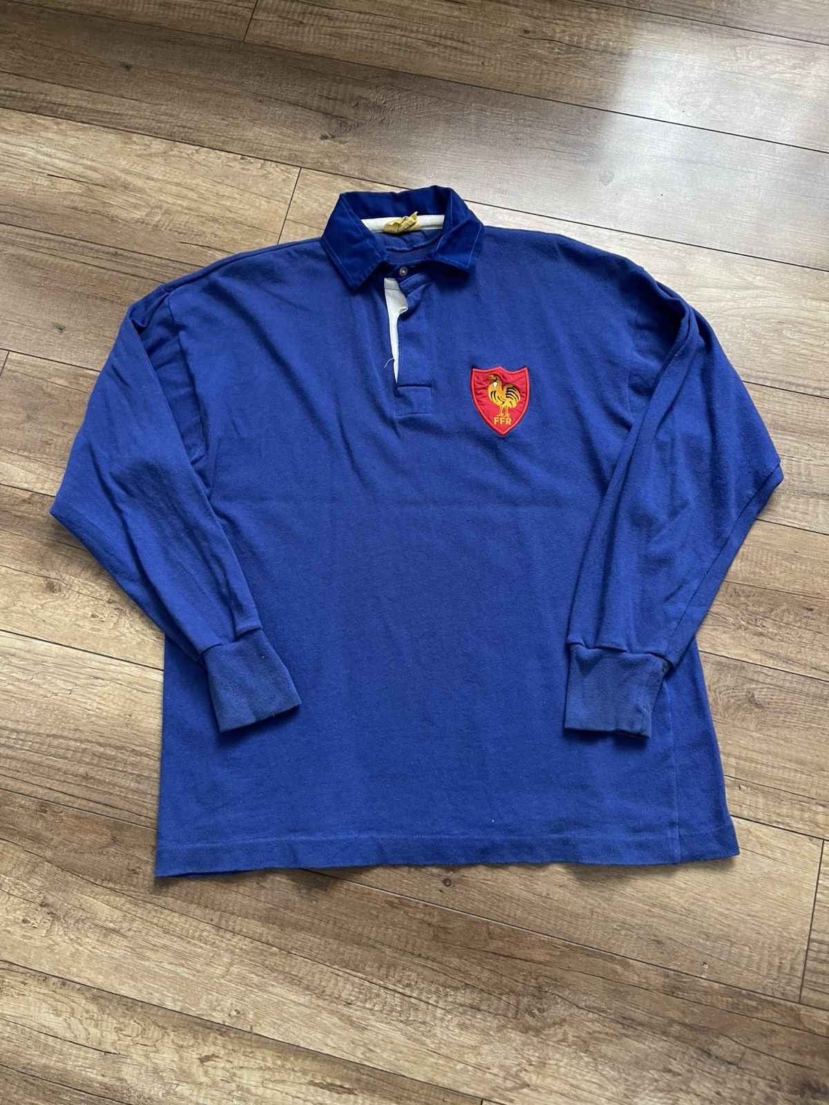 Vintage France Rugby Vintage Sweatshirt Pullover 70s 80s Size US XL / EU 56 / 4 - 2 Thumbnail
