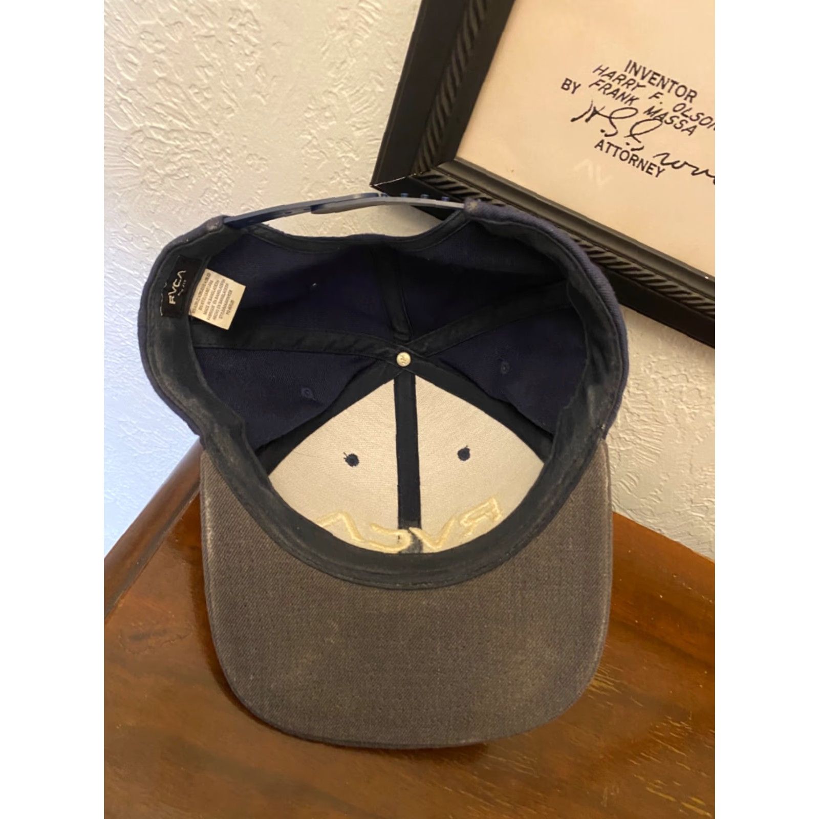 RVCA RVCA Hat Cap Snapback Gray Blue Trucker Adjustable Color Block Embroidered Adult Men Baseball Cap VA RVCA Embroidered Size ONE SIZE - 7 Thumbnail