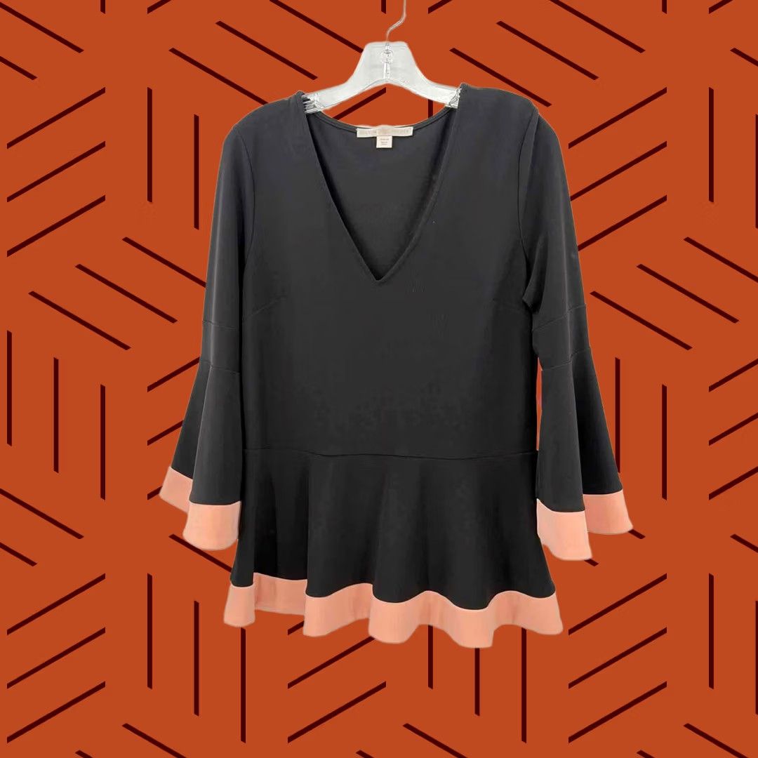 Boston Proper Boston Proper Black Long Sleeve Blouse Medium Size M / US 6-8 / IT 42-44 - 1 Thumbnail