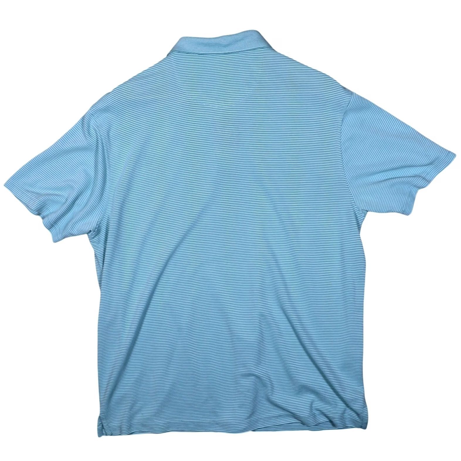 Van Heusen Van Heusen Mens Large Light Blue Stripe Golf Polo Shirt Short Sleeve Size US L / EU 52-54 / 3 - 2 Thumbnail