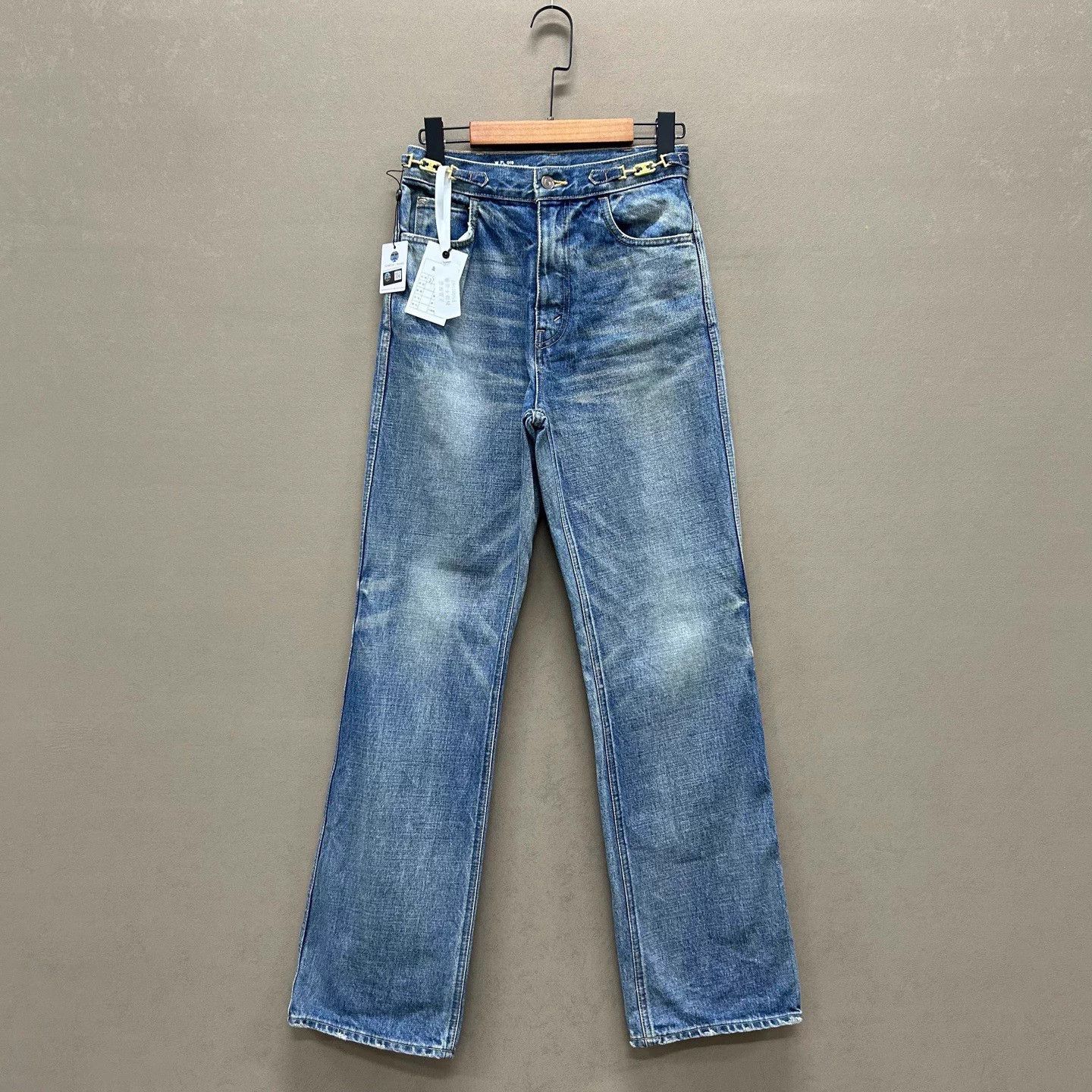 Celine Celine Triumph Arc Gold Buckle Jeans 27 99 New Size 27" / US 4 / IT 40 - 1 Thumbnail
