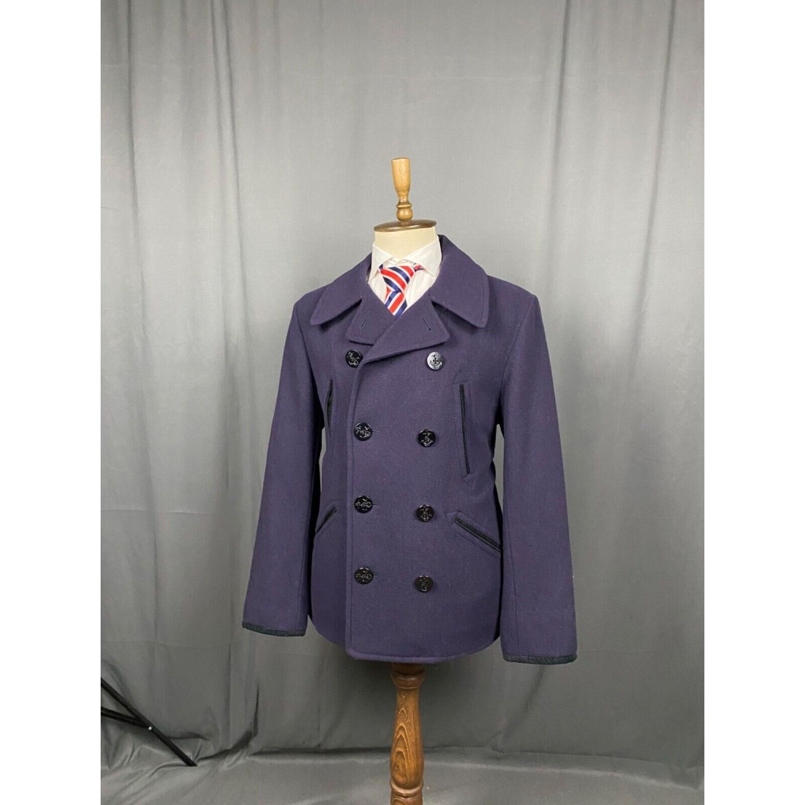 Denim & Supply Ralph Lauren Ralph Lauren Denim&Supply Men's Blue Wool Double Breasted Pe Size US L / EU 52-54 / 3 - 4 Thumbnail