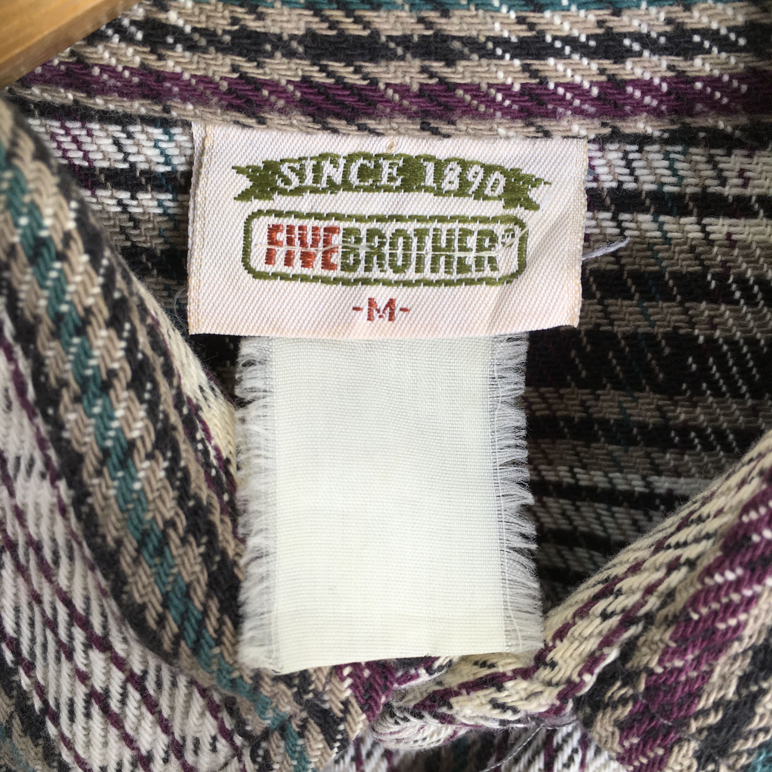 FiveBrother Vintage 80's Five Brother Flannel Shirt Medium Size US M / EU 48-50 / 2 - 5 Thumbnail