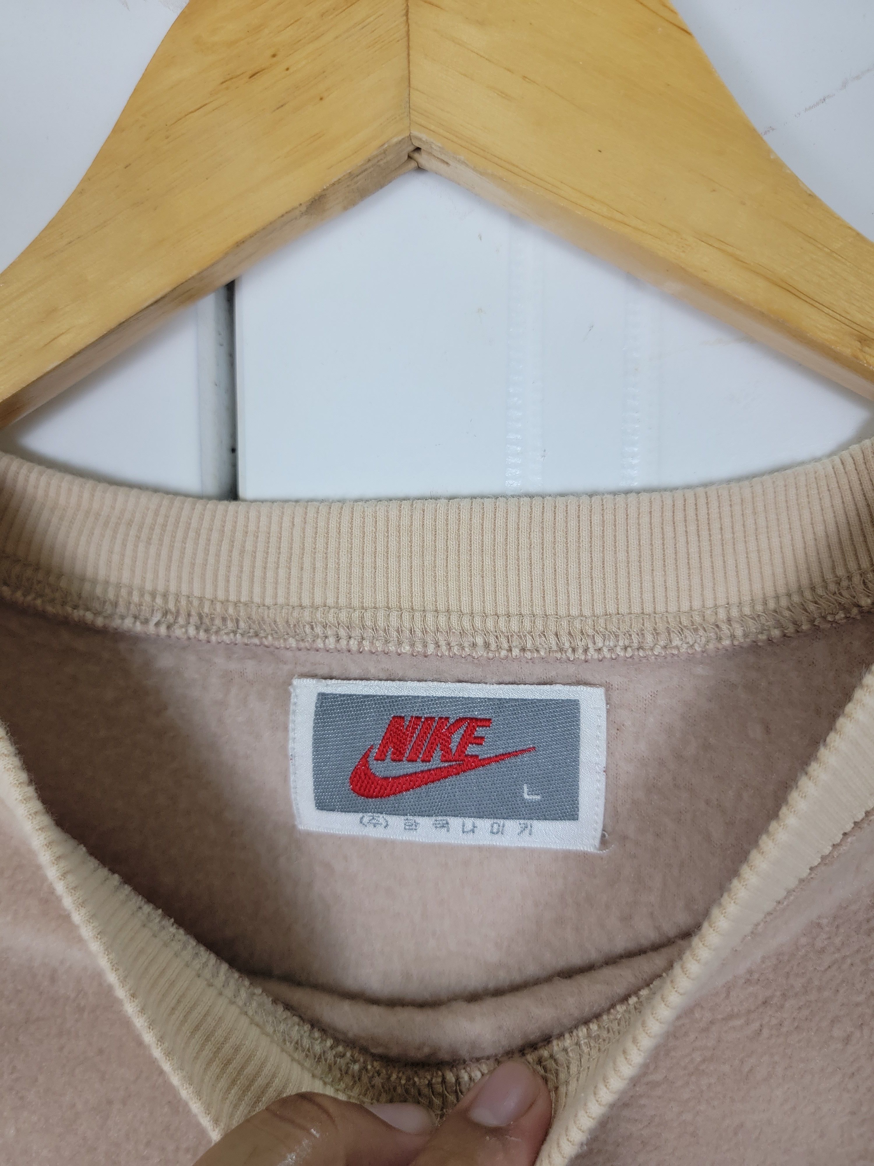 Nike × Vintage Vintage 80s Nike Spellout Fleece Sweatshirt Size US L / EU 52-54 / 3 - 7 Thumbnail