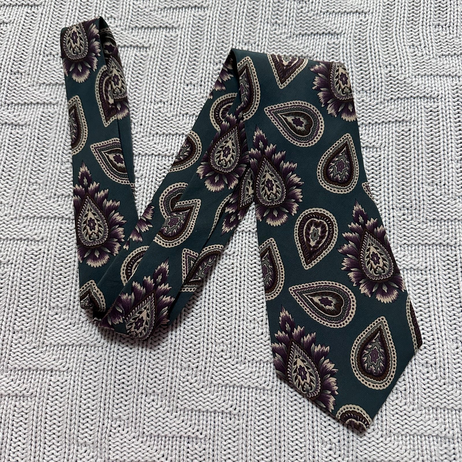Gant Vintage Gant green paisley men's silk tie Size ONE SIZE - 1 Thumbnail