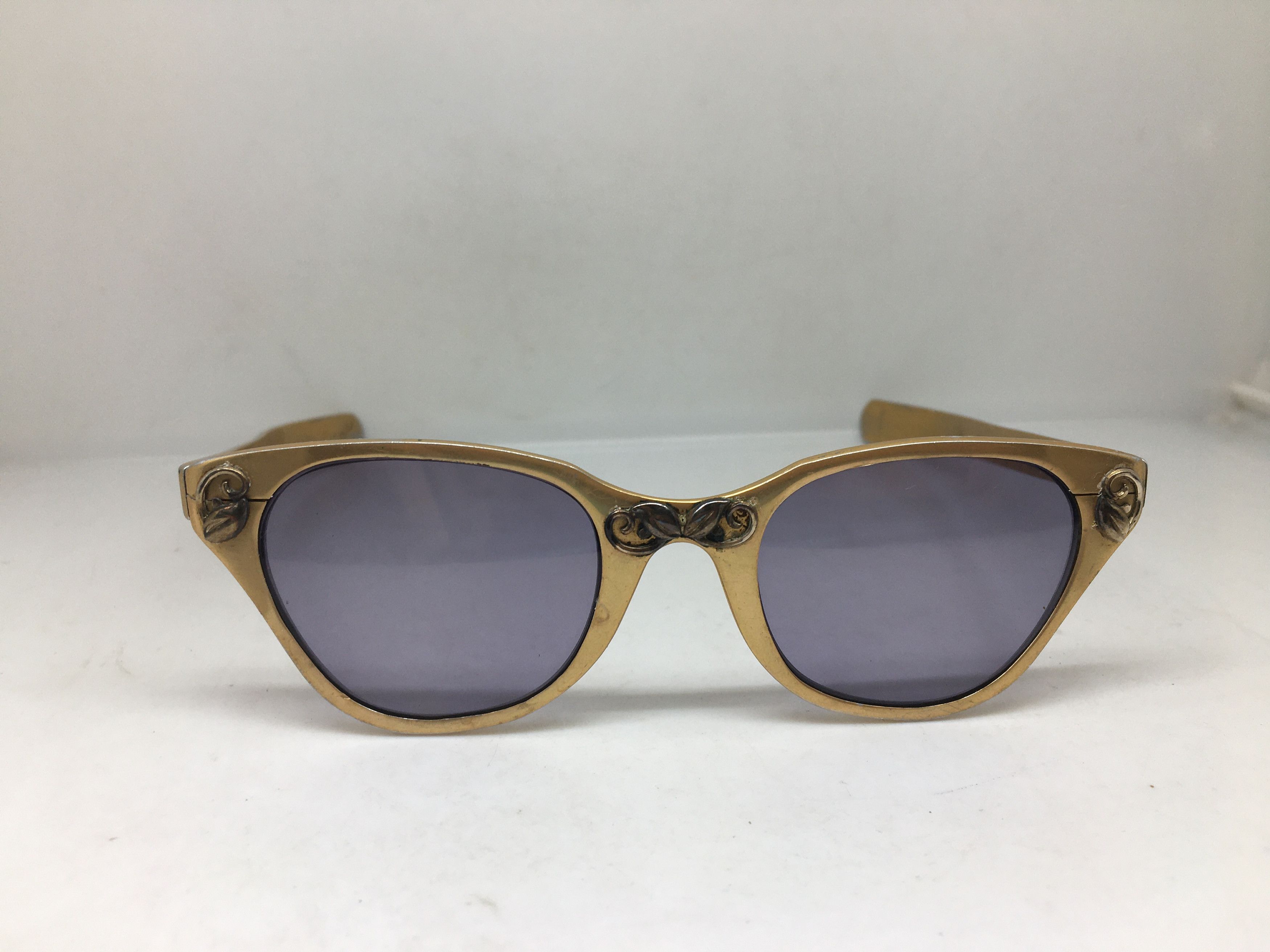 Vintage Vintage 50s TURA Woman Aluminum Brown Cateye Eyeglasses Size ONE SIZE - 1 Thumbnail