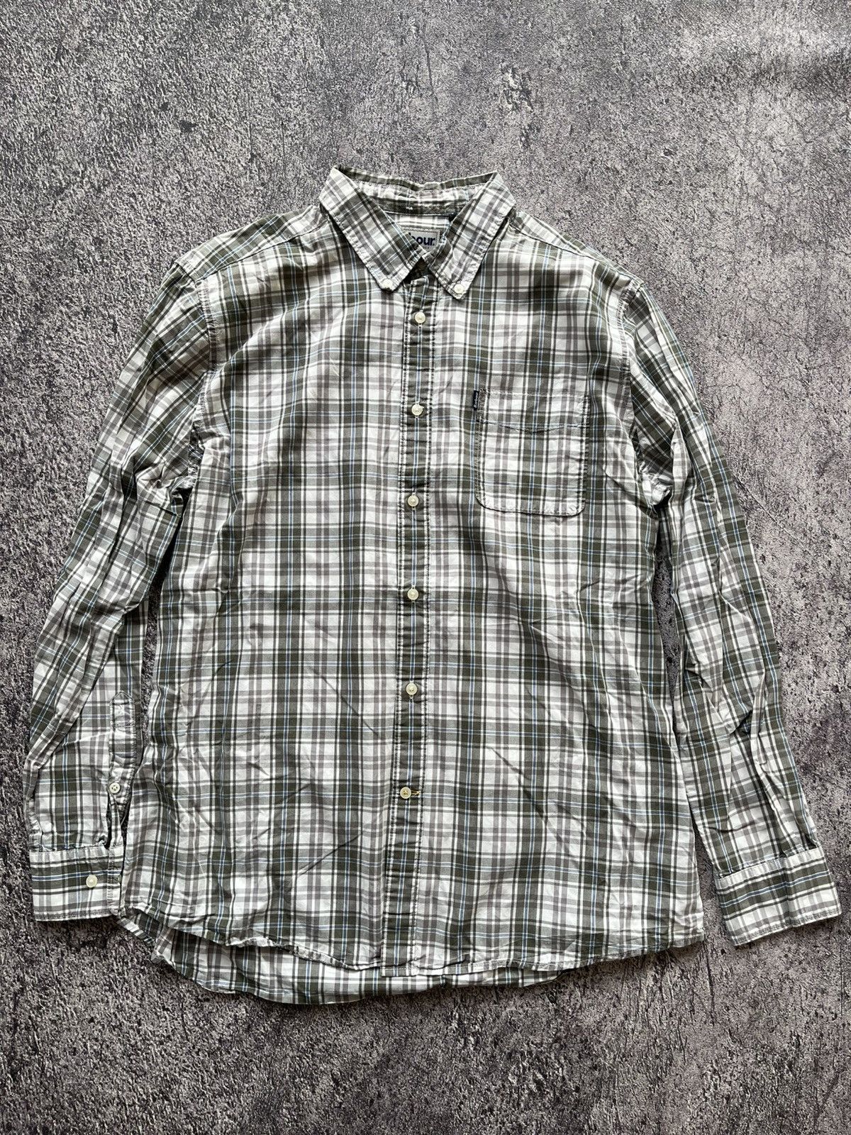 Japanese Brand BARBOUR PLAID LONG SHIRT Size US L / EU 52-54 / 3 - 1 Thumbnail