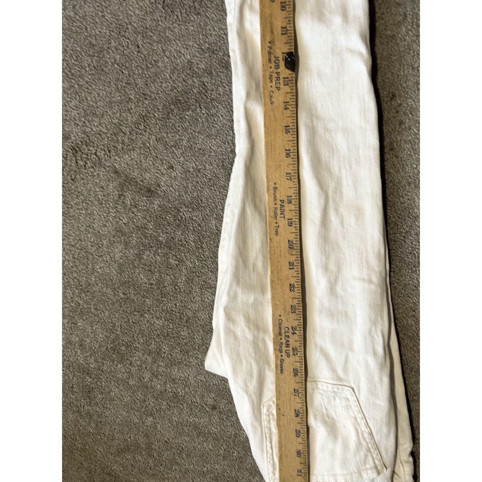 Lucky Brand Lucky Brand Sienna Slim Boyfriend Jeans Women’s 00/24 White Distressed Denim Hem Size 24" / US 00 / IT 34 - 7 Thumbnail