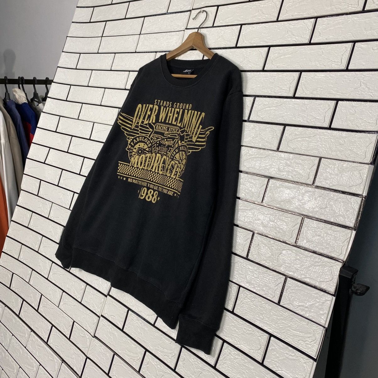 Japanese Brand 📌Punk Biker Style Sweatshirt Over Whelming Motorcycle Size US L / EU 52-54 / 3 - 3 Thumbnail