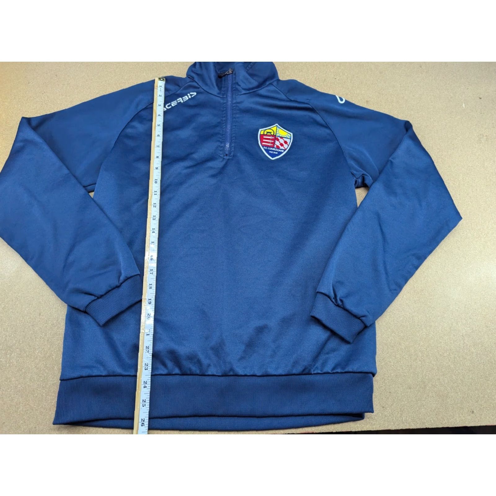 Vintage Acerbis FC Lumezzane Mens Track Jacket Size L Full Zip Football Adult Blue Size US L / EU 52-54 / 3 - 5 Thumbnail
