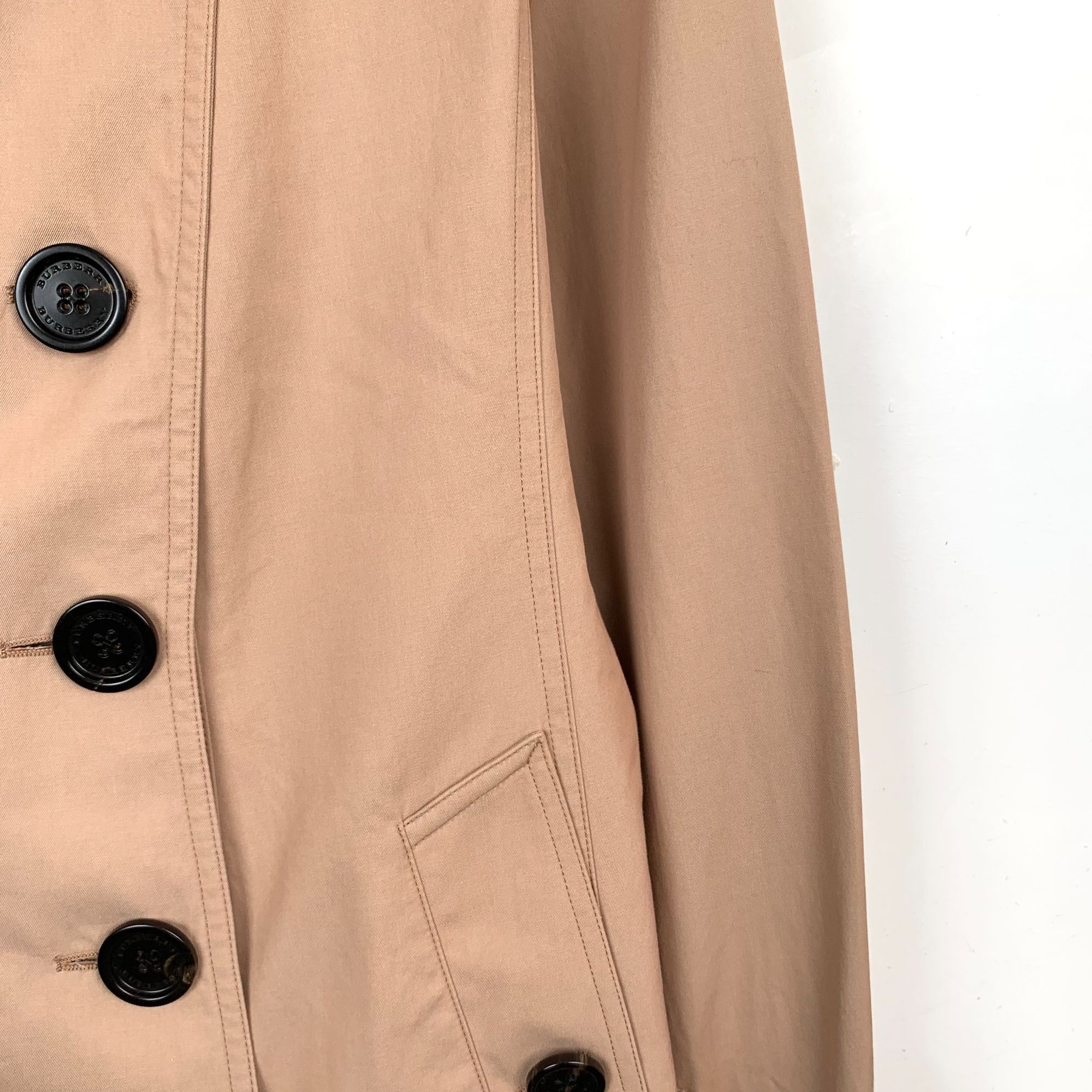 Burberry Burberry Brown Cotton Double-Breasted Trench Coat with Belt Size M / US 6-8 / IT 42-44 - 6 Thumbnail