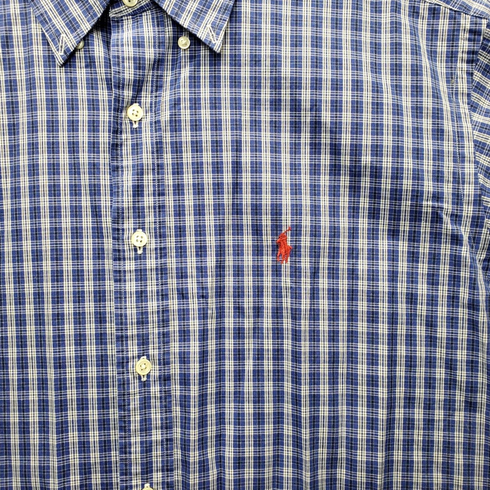 Ralph Lauren Ralph Lauren Dress Shirt Men L Multi Plaid Pony Logo Button Down Size 42R - 6 Thumbnail