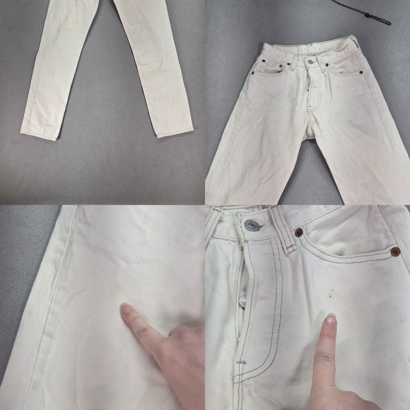 Levi's VINTAGE Levi's 501 Jeans Womens White Button Fly 20x27 90s Fits Regular High Rise Denim 100% Cotton United States Womens Size 42" / US 20 - 9 Thumbnail