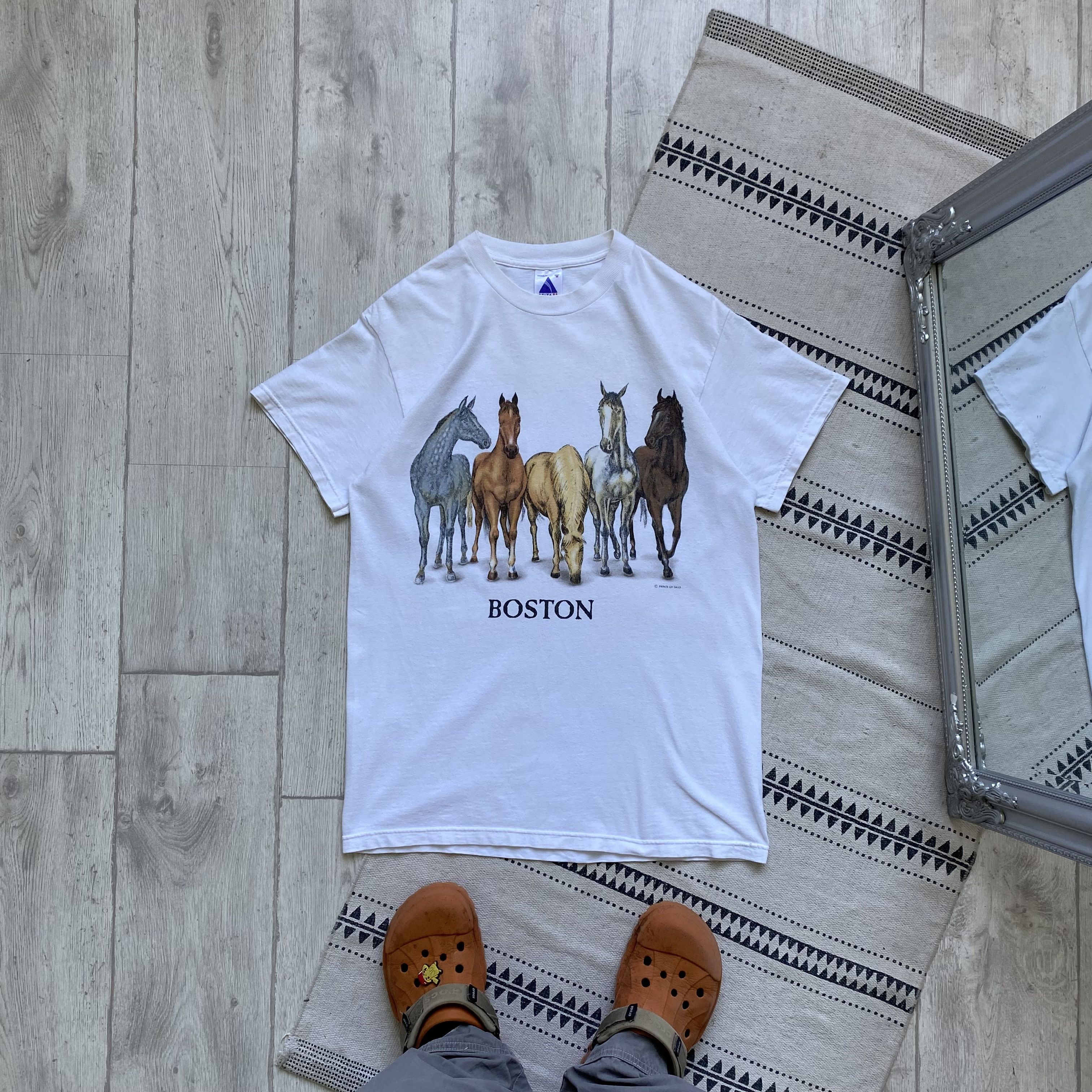 Gildan 🐎Vintage 90s USA Boston Horse Animal tee Y2K Bob Harrison Size US M / EU 48-50 / 2 - 2 Thumbnail