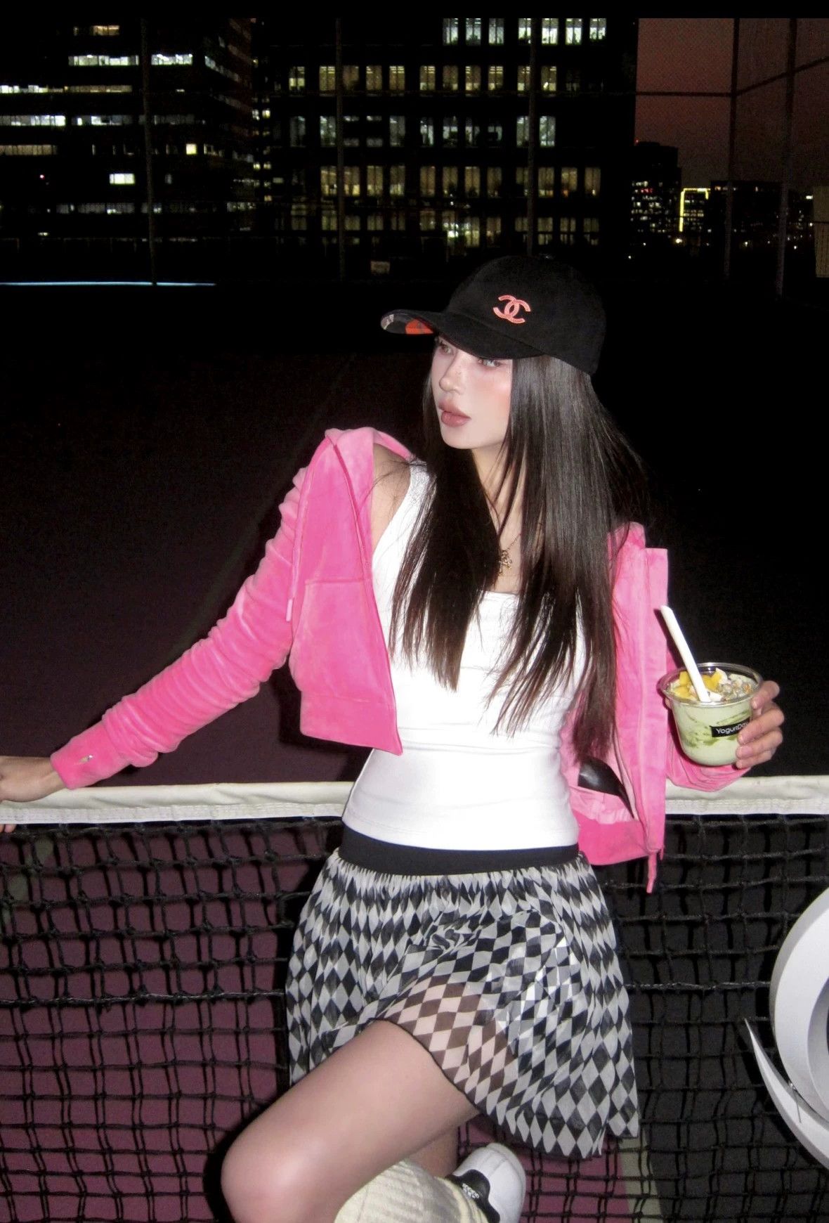 Chanel Chanel 23k black orange colorblock logo cap mint 55-60cm Size ONE SIZE - 9 Thumbnail