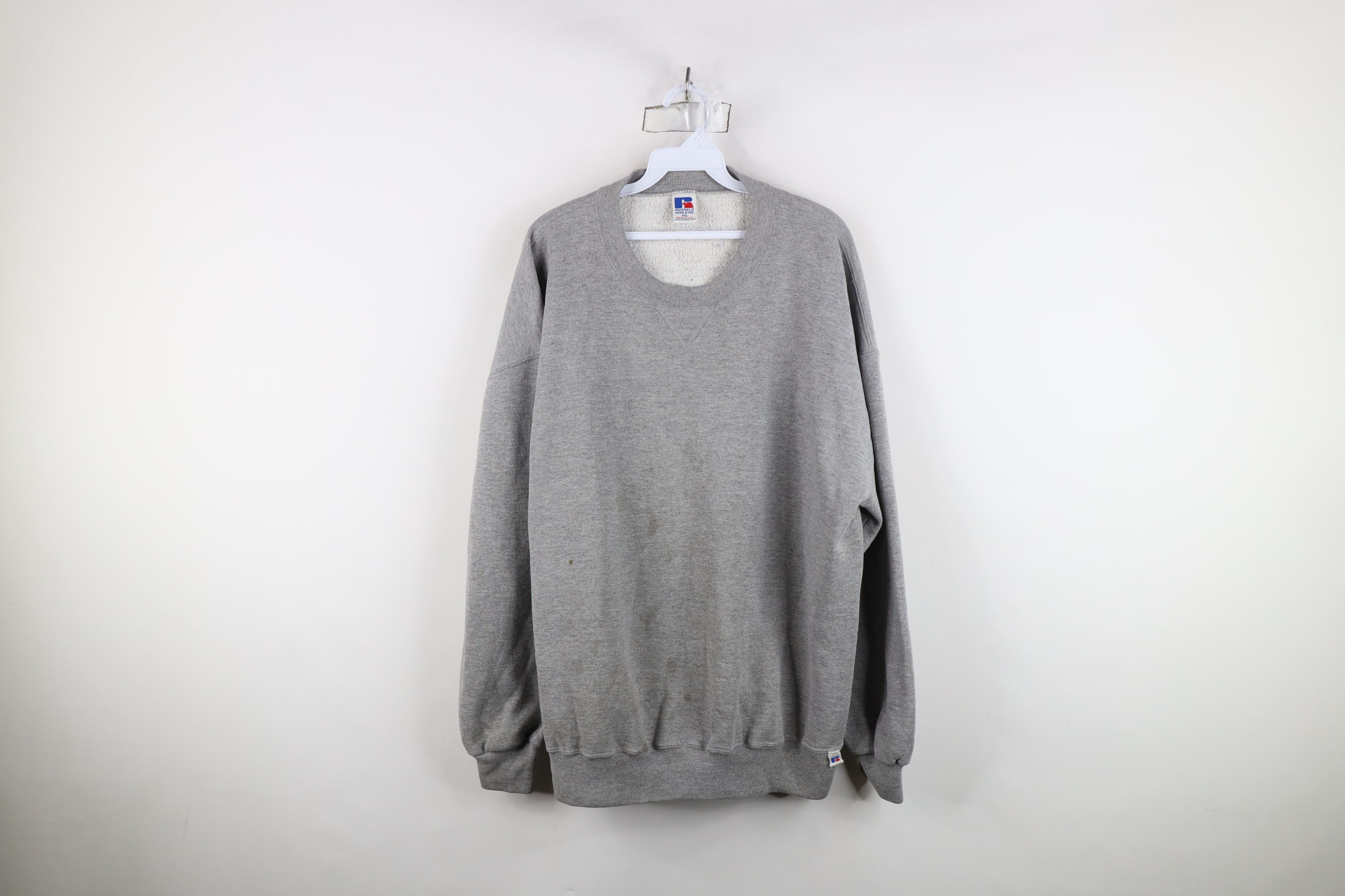 Russell Athletic Vintage 90s Russell Athletic Blank Crewneck Sweatshirt USA Size US XXL / EU 58 / 5 - 1 Thumbnail