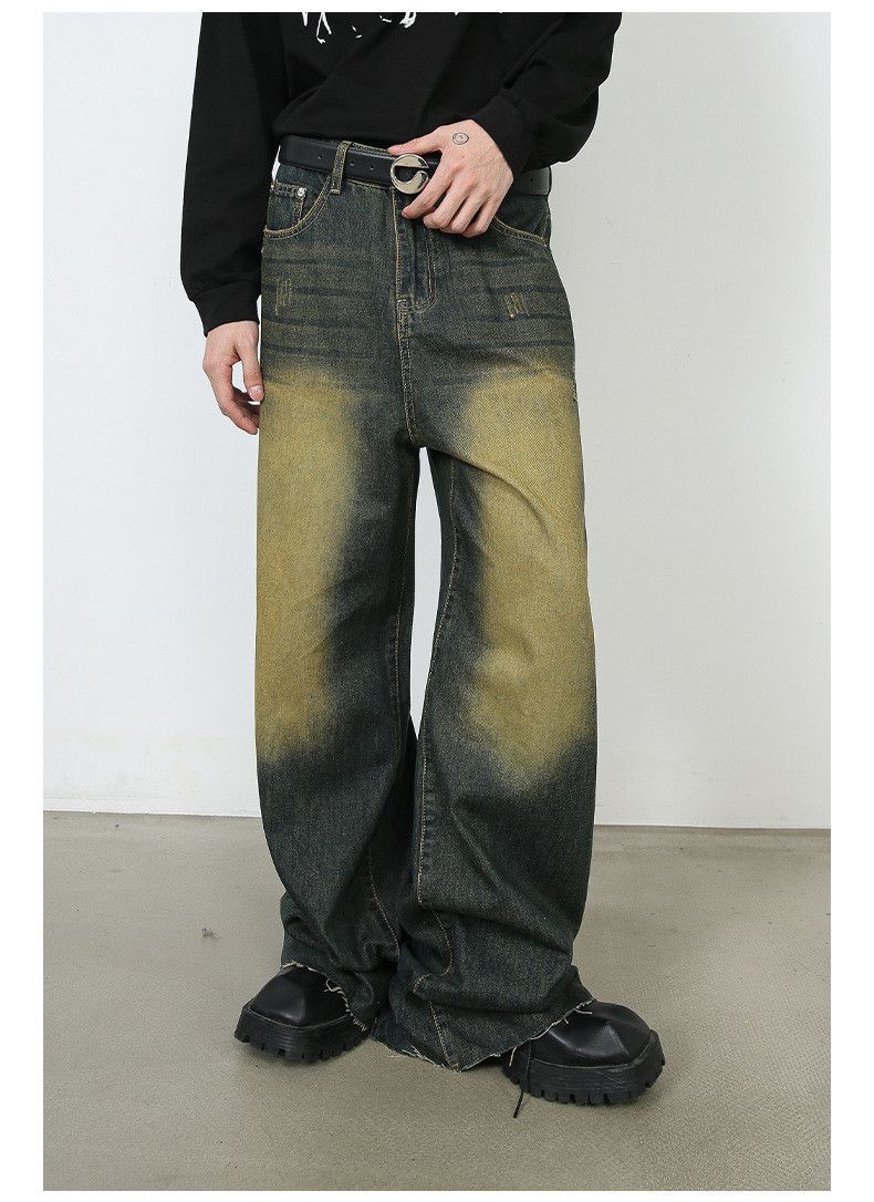 Japanese Brand × Jean Loose distressed retro trendy wide-leg jeans for men Size US 34 / EU 50 - 2 Thumbnail