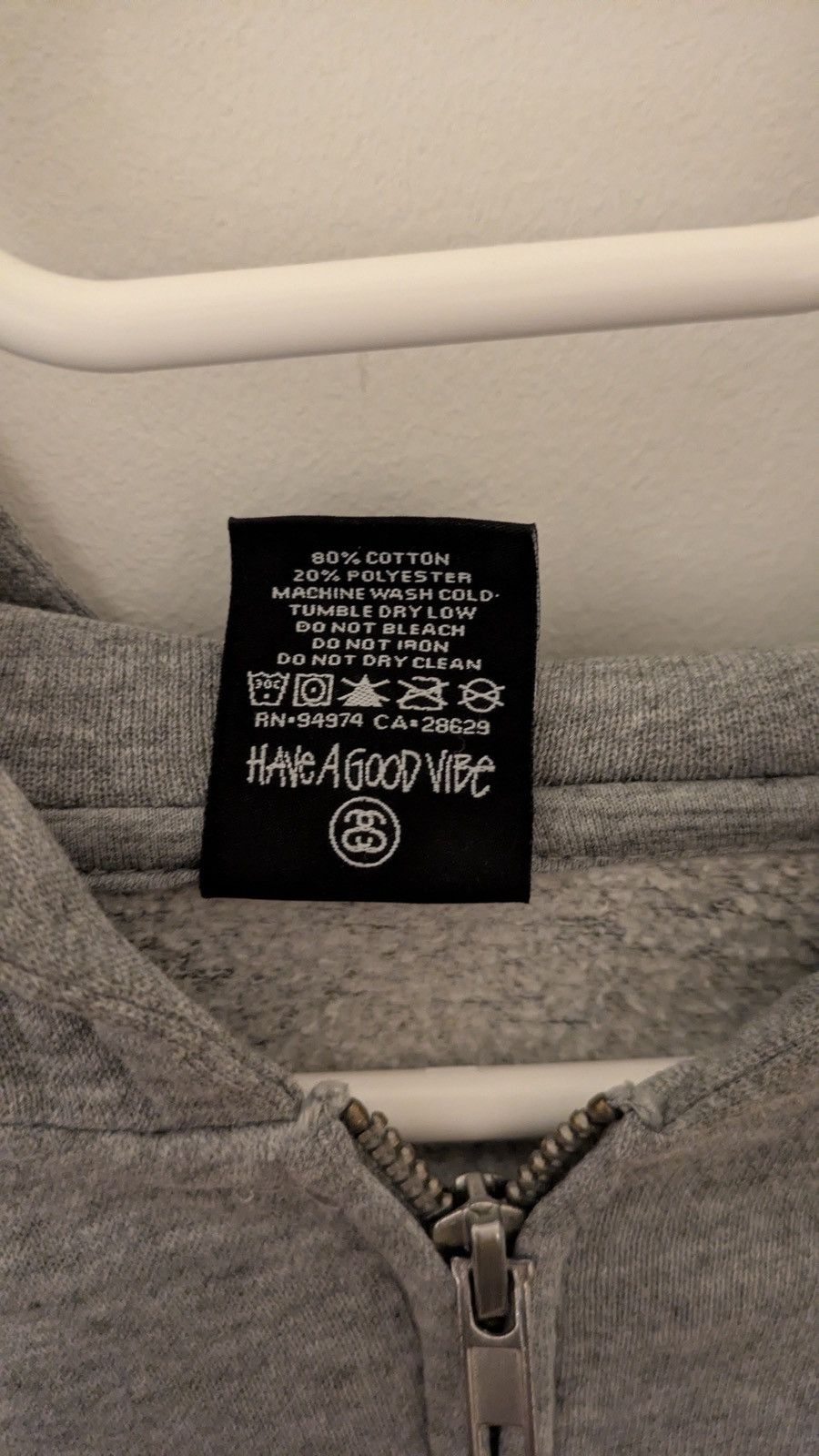Stussy Stüssy Zip Hoodie – Grey Size US L / EU 52-54 / 3 - 5 Thumbnail