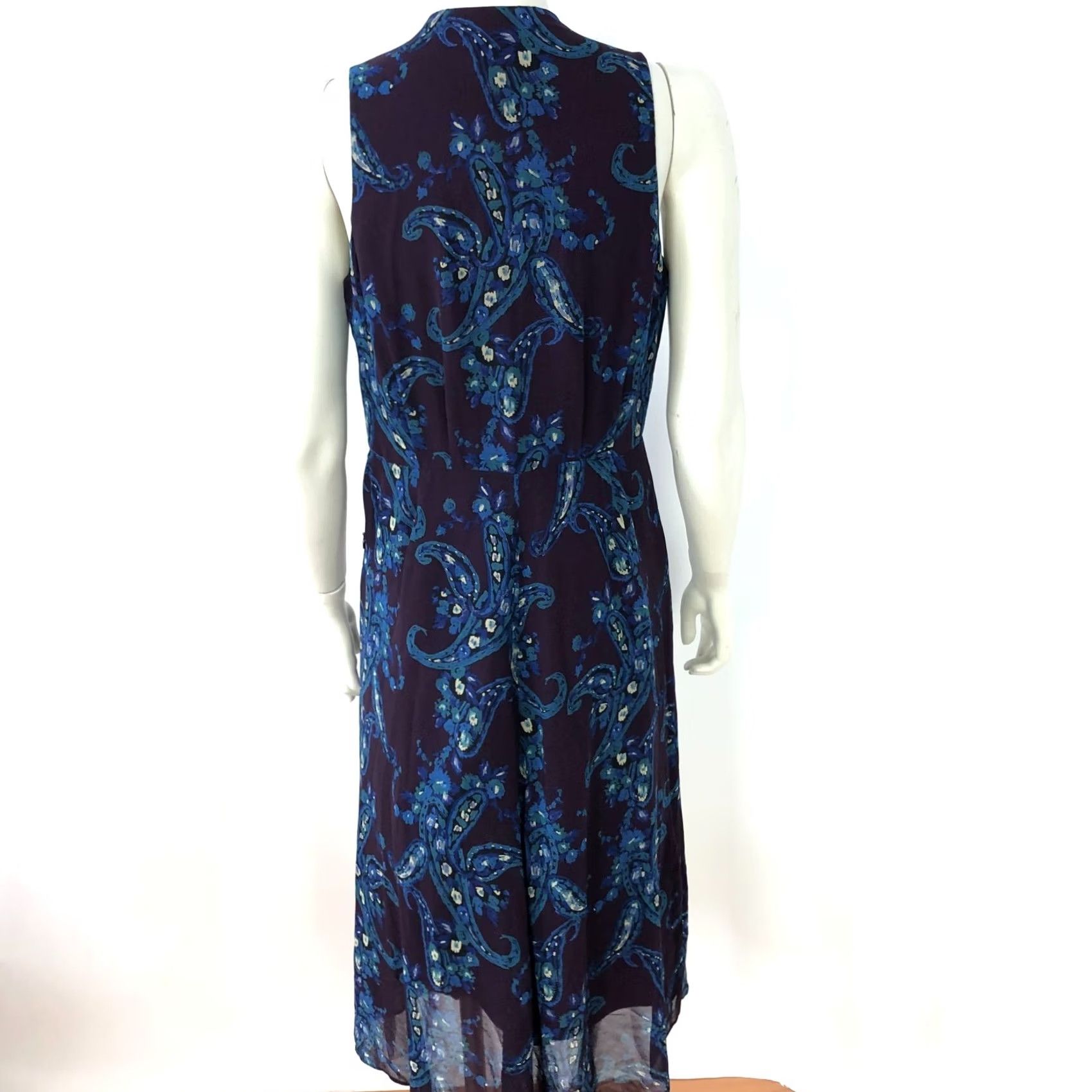Vintage CAbi 4 Women's A-Line Midi Dress Purple Blue MINT #3461 Size S / US 4 / IT 40 - 4 Thumbnail