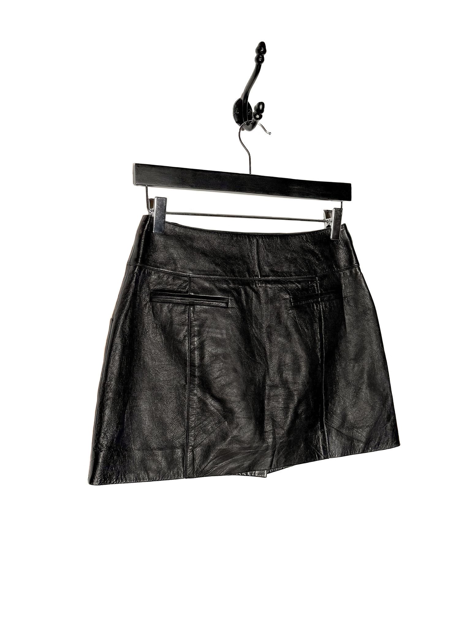 Chanel Chanel FW06 Runway Black Leather CC Buttons Mini Skirt Size 26" / US 2 / IT 38 - 4 Thumbnail