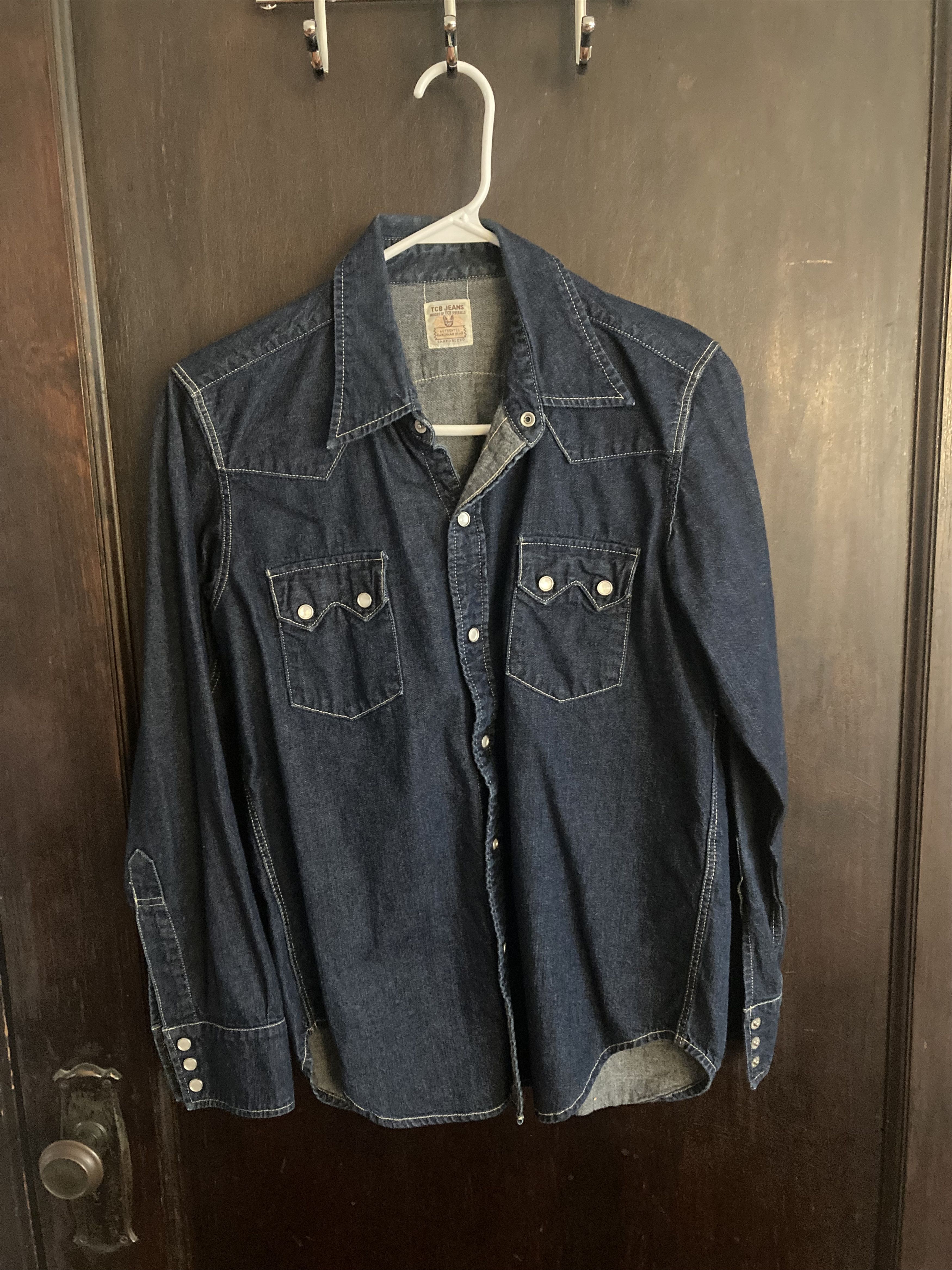 TCB Jeans TCB Dude Ranch Denim Shirt - Size 40 Size US S / EU 44-46 / 1 - 1 Thumbnail