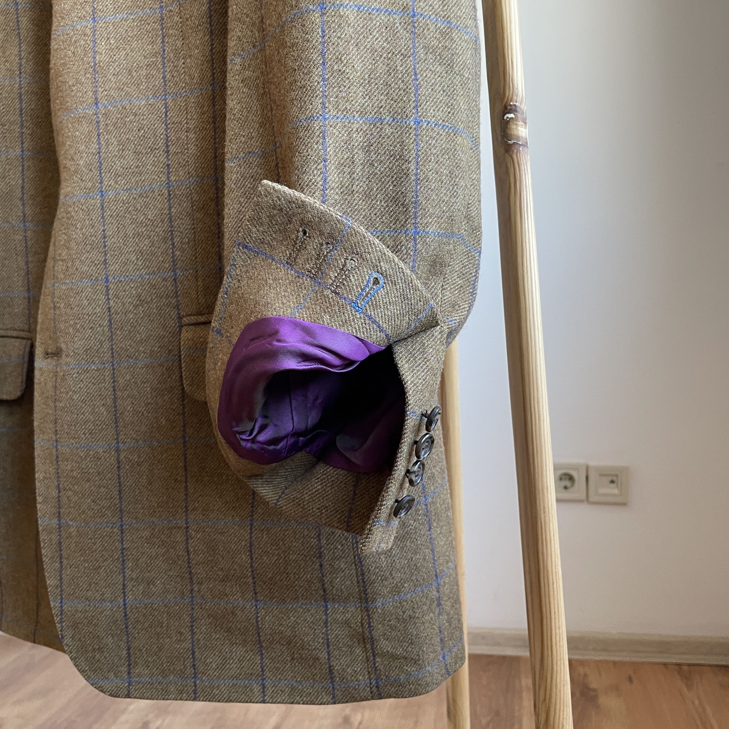 Boden Boden Tweed Windowpane Wool Sport Coat Blazer Size 42R - 7 Thumbnail