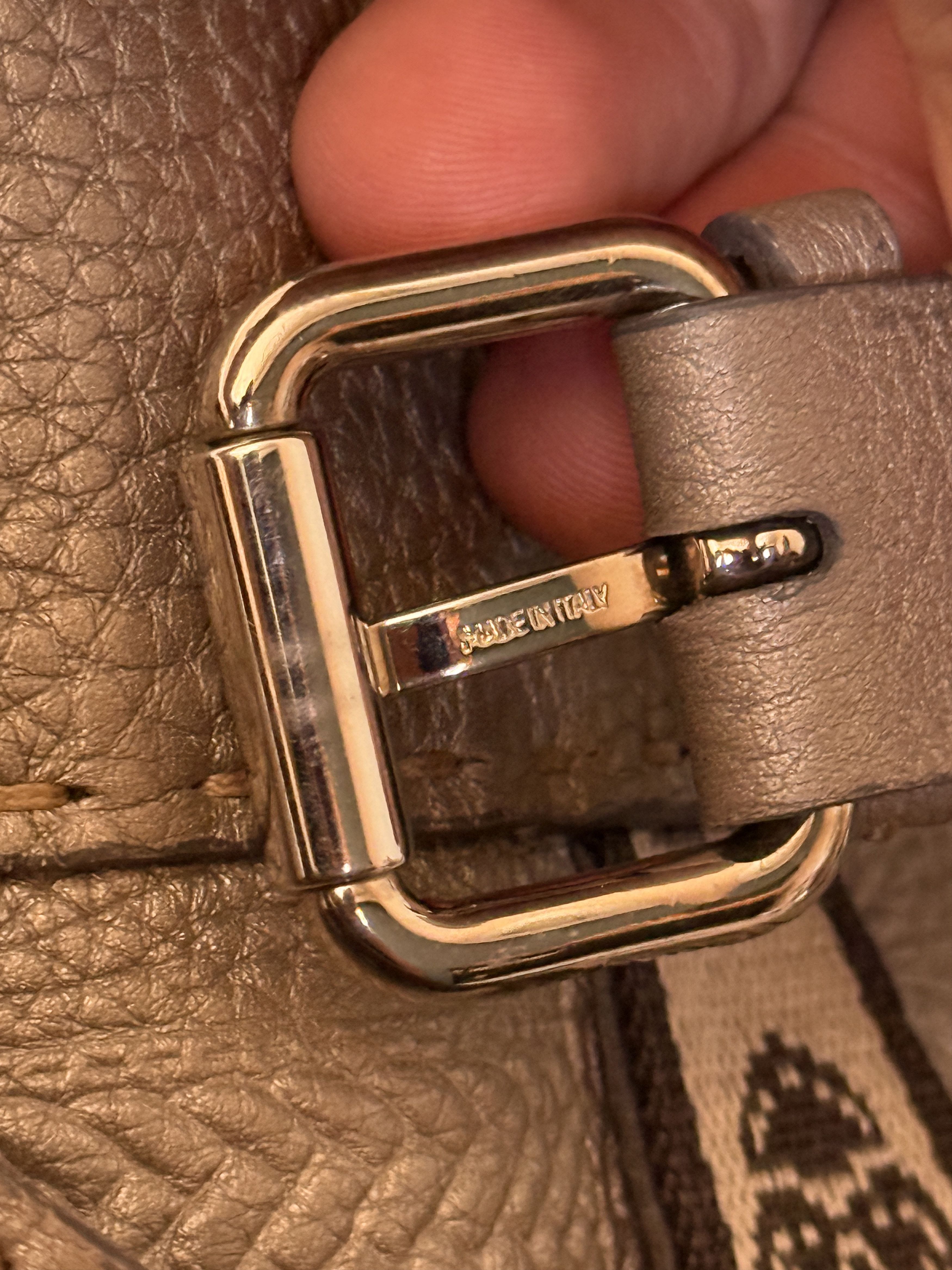 Fendi Fendi Selleria Handbag horse embossed silver gray Size ONE SIZE - 11 Thumbnail