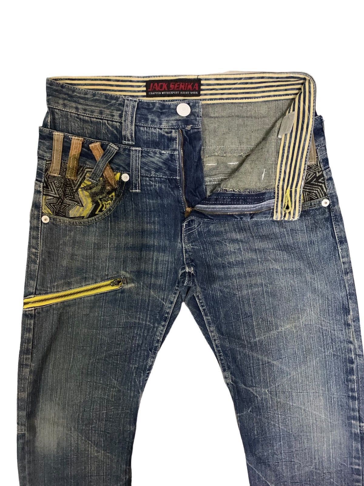 If Six Was Nine × Japanese Brand × Le Grande Bleu (L.G.B.) Vintage Japanese Jack Serika Double Waist Punk Jeans Size US 30 / EU 46 - 4 Thumbnail