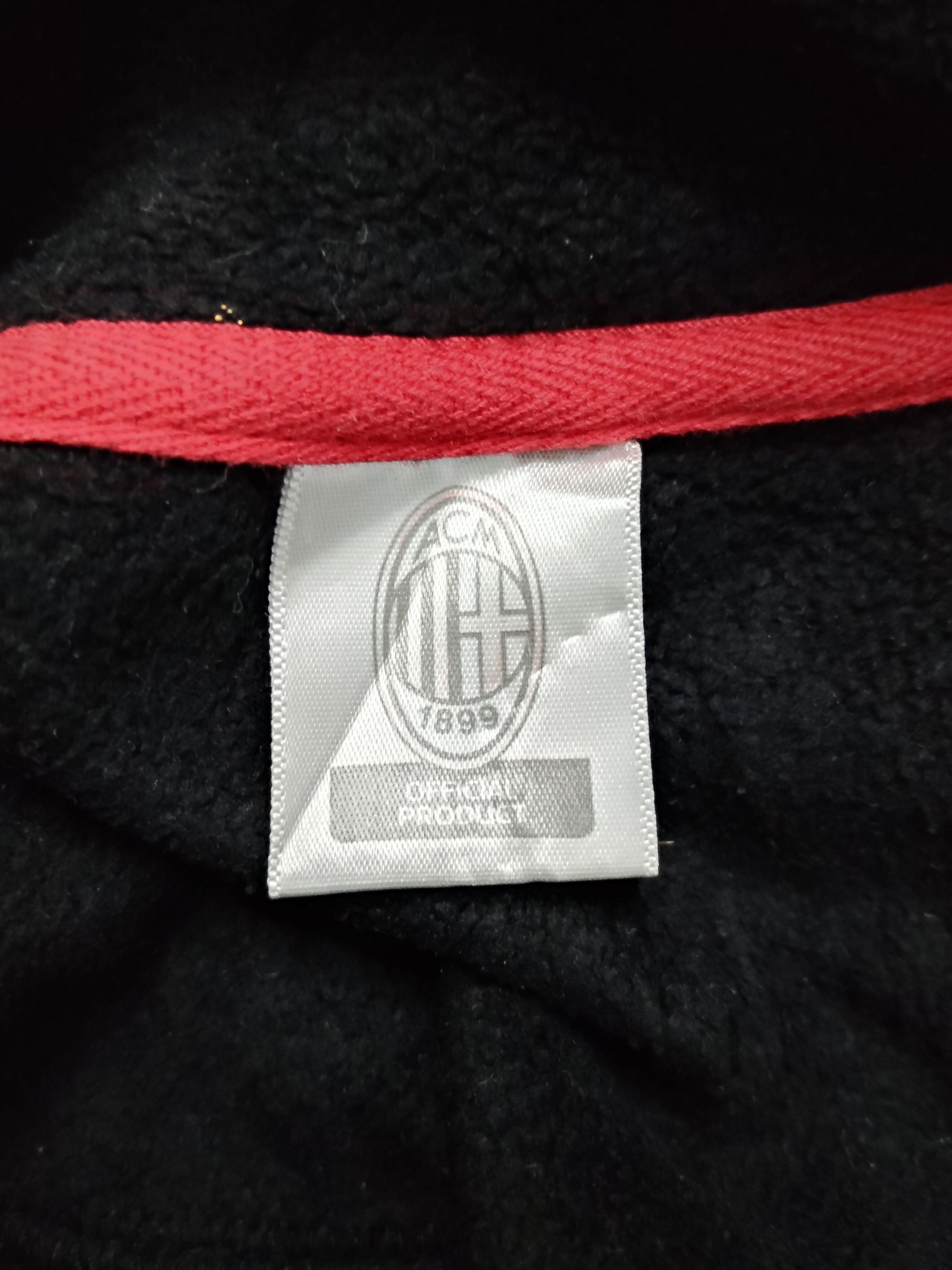 Vintage AC MILAN official fleece sweater jacket Size US L / EU 52-54 / 3 - 3 Thumbnail