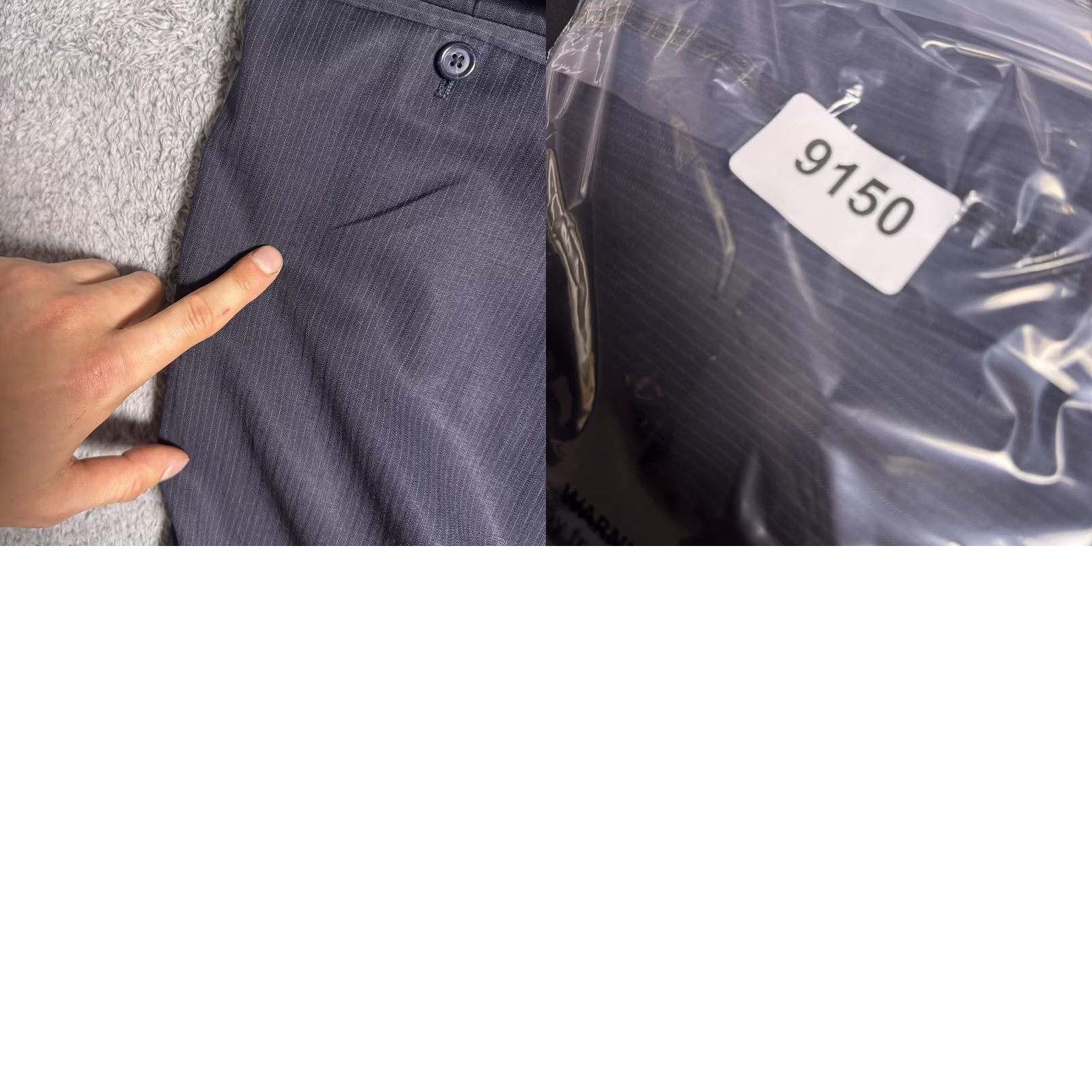 Jos. A. Bank Jos A Bank Suit Mens 46R 38x27 2 Piece 100% Wool Pinstripe Cuffed 2 Button Set Size 46R - 11 Thumbnail
