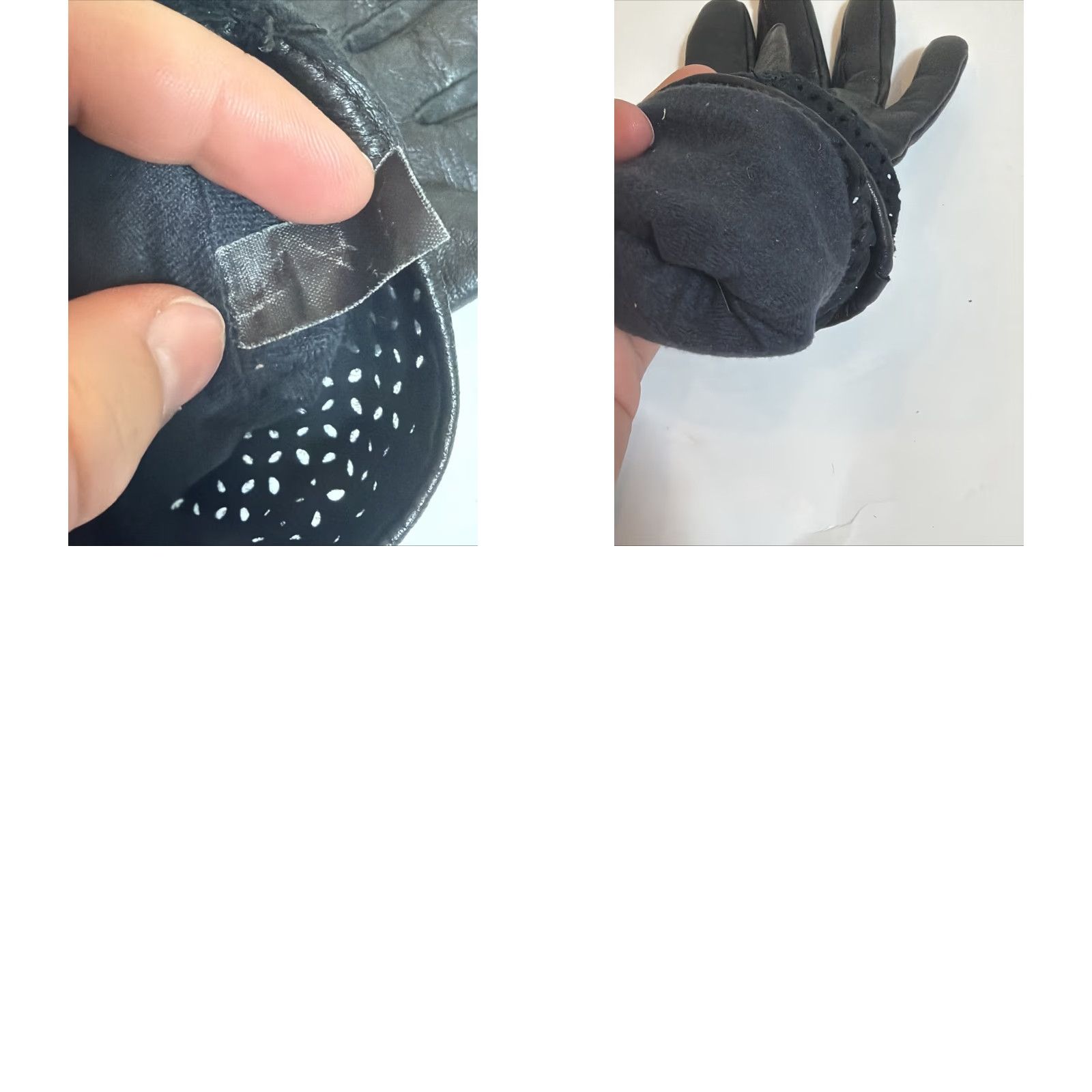 Vintage VINTAGE Grandoe leather gloves Women’s Large Black Glove Wrist Lining Polyester Nylon Eyelet Womens Size ONE SIZE - 9 Thumbnail