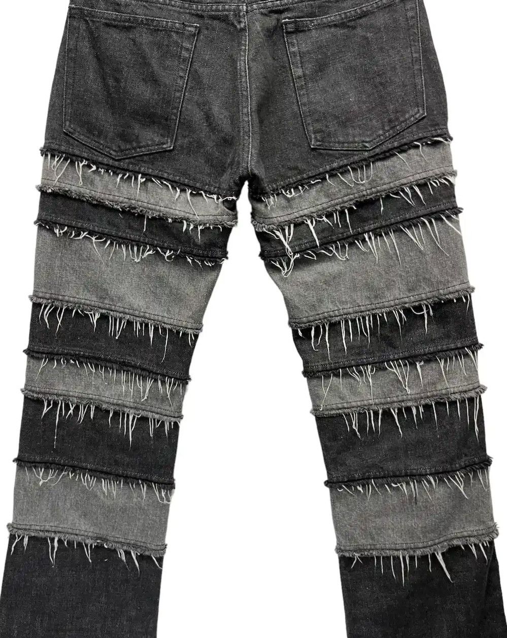 Designer × Self Edge FYE🔥90’s Frayed Hem Panel Hagi Patchwork Punk Flare Denim🔥 Size US 31 - 7 Thumbnail