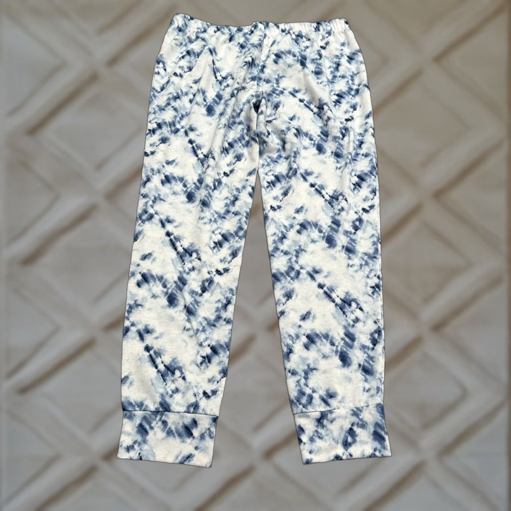 Lucky Brand Lucky Brand Tie-Dye Joggers Sleep Pajama Pants Womens Small Blue White Lounge Size 28" / US 6 / IT 42 - 1 Thumbnail